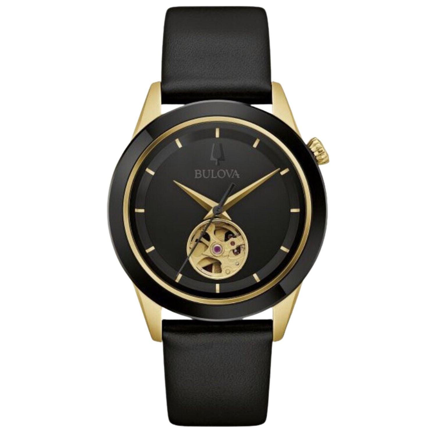 Bulova Men's Apollo Black Dial Watch - 98A327