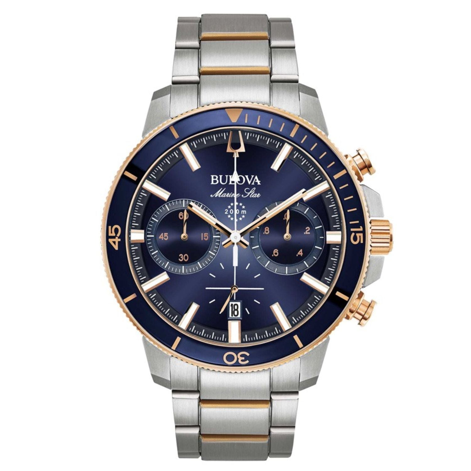 Bulova Men's Marine Star Blue Dial Watch - 98B301
