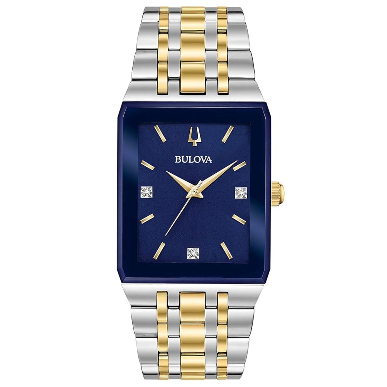 Bulova Women's Quadra Blue Dial Watch - 98D154