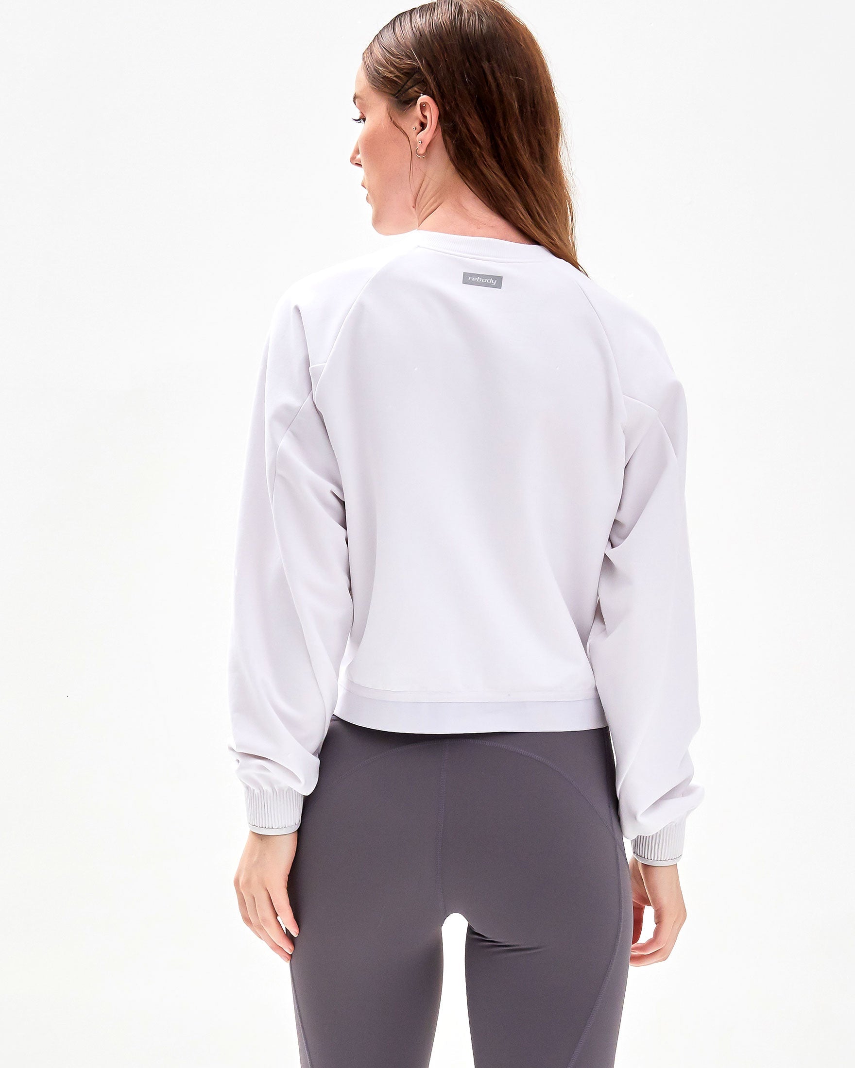 City Zip Crop Crewneck Sweatshirt