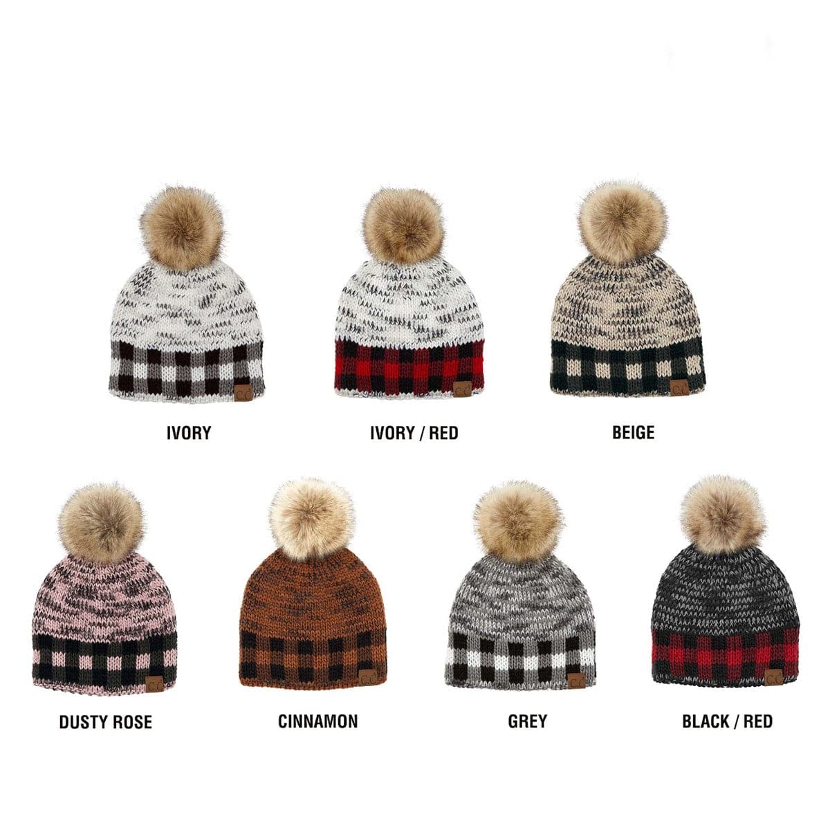 CC Fire Cozy Buffalo Plaid Beanie