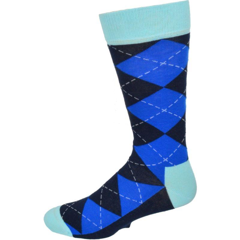 Men's Dress Casual 3 Pair Pack Combed Cotton Crew Argyle Socks