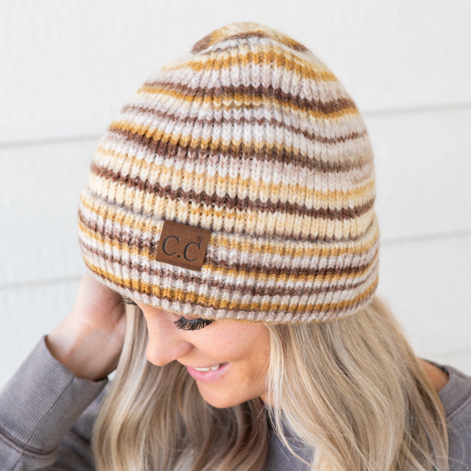 CC Stripe Color Block Beanie