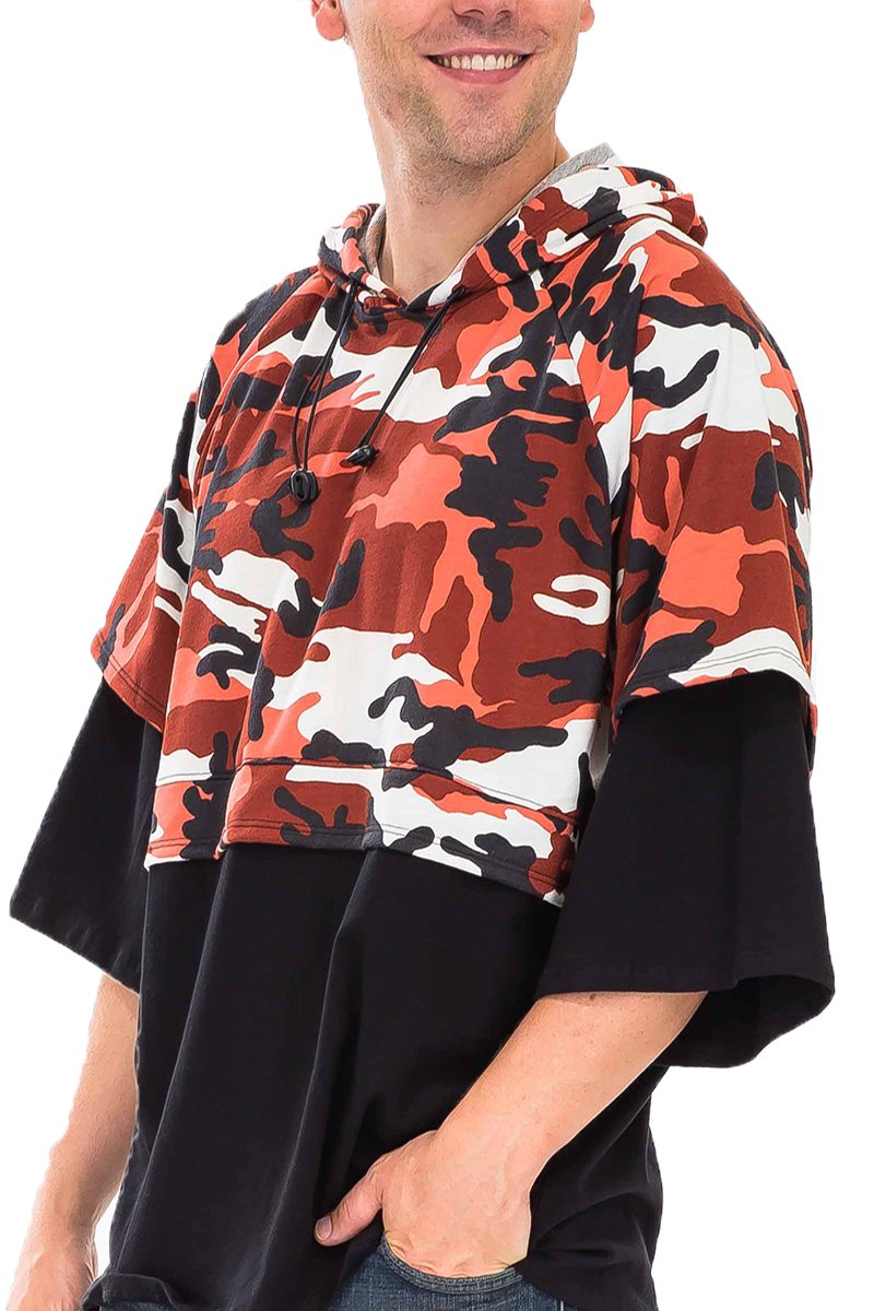 HALF CAMO FRENCH TERRY PULLOVER