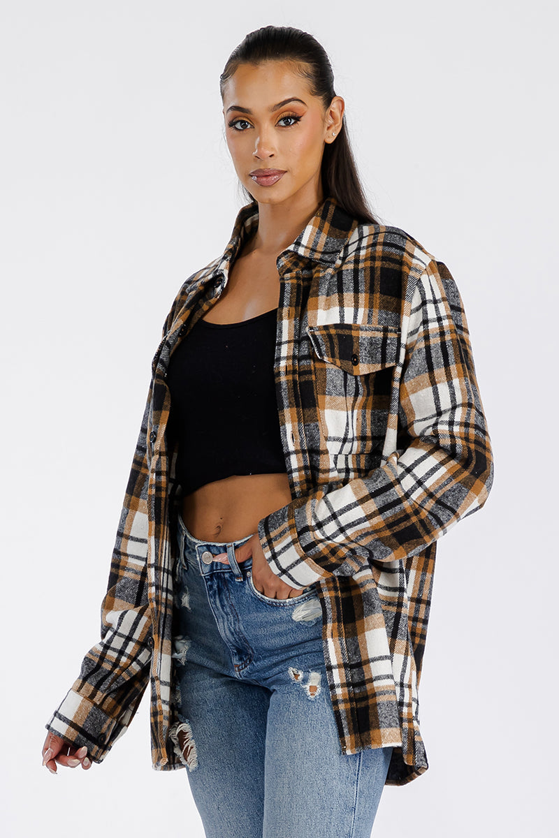 Boyfriend Oversized Soft Flannel Shacket