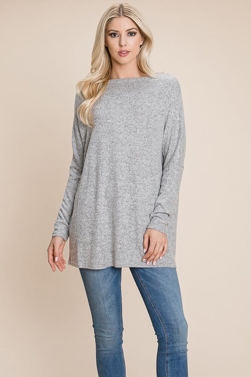 Casual Dolman Pullover Sweater Loose Fit Knit Top