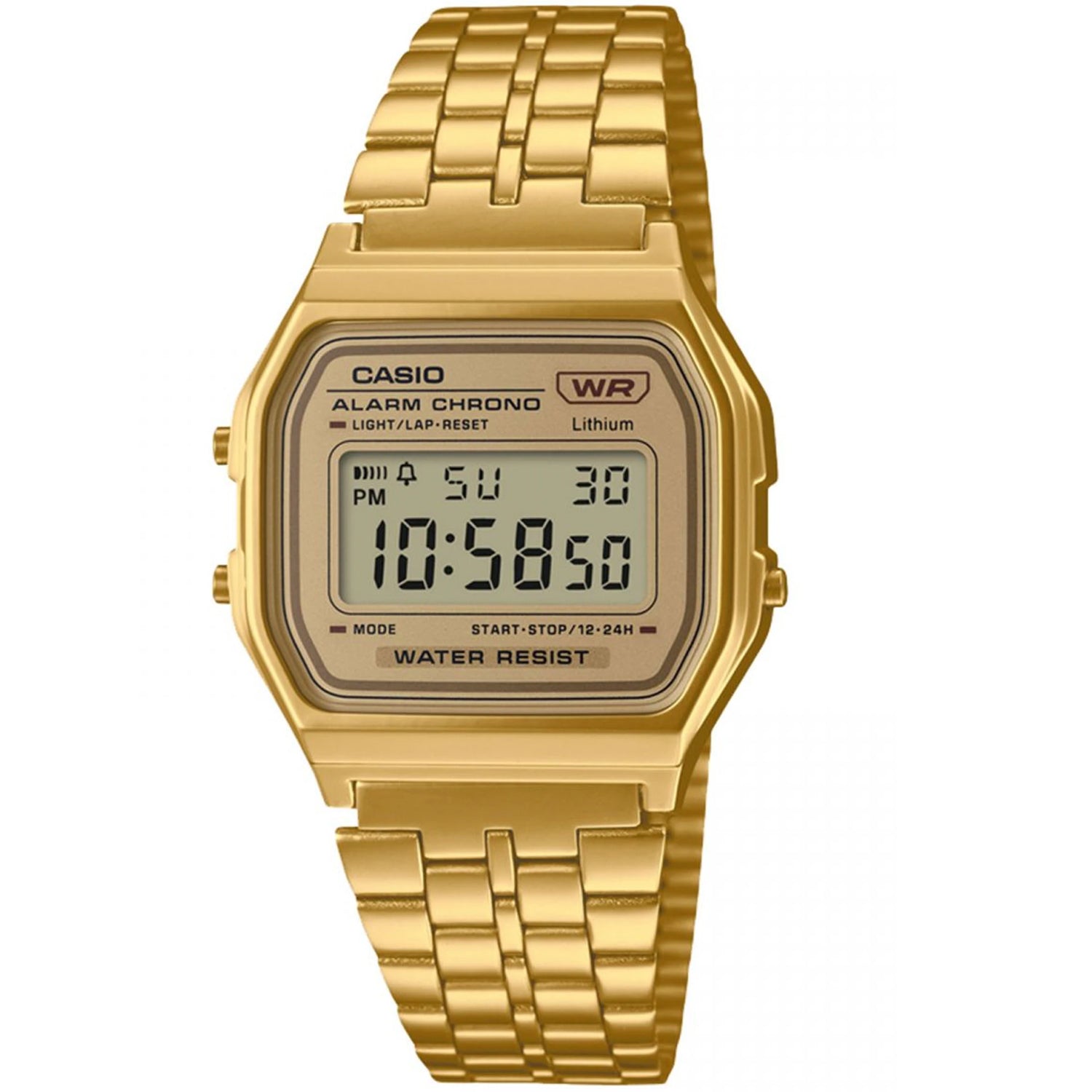 Casio Men's Vintage Gold Dial Watch - A158WETG-9AVT