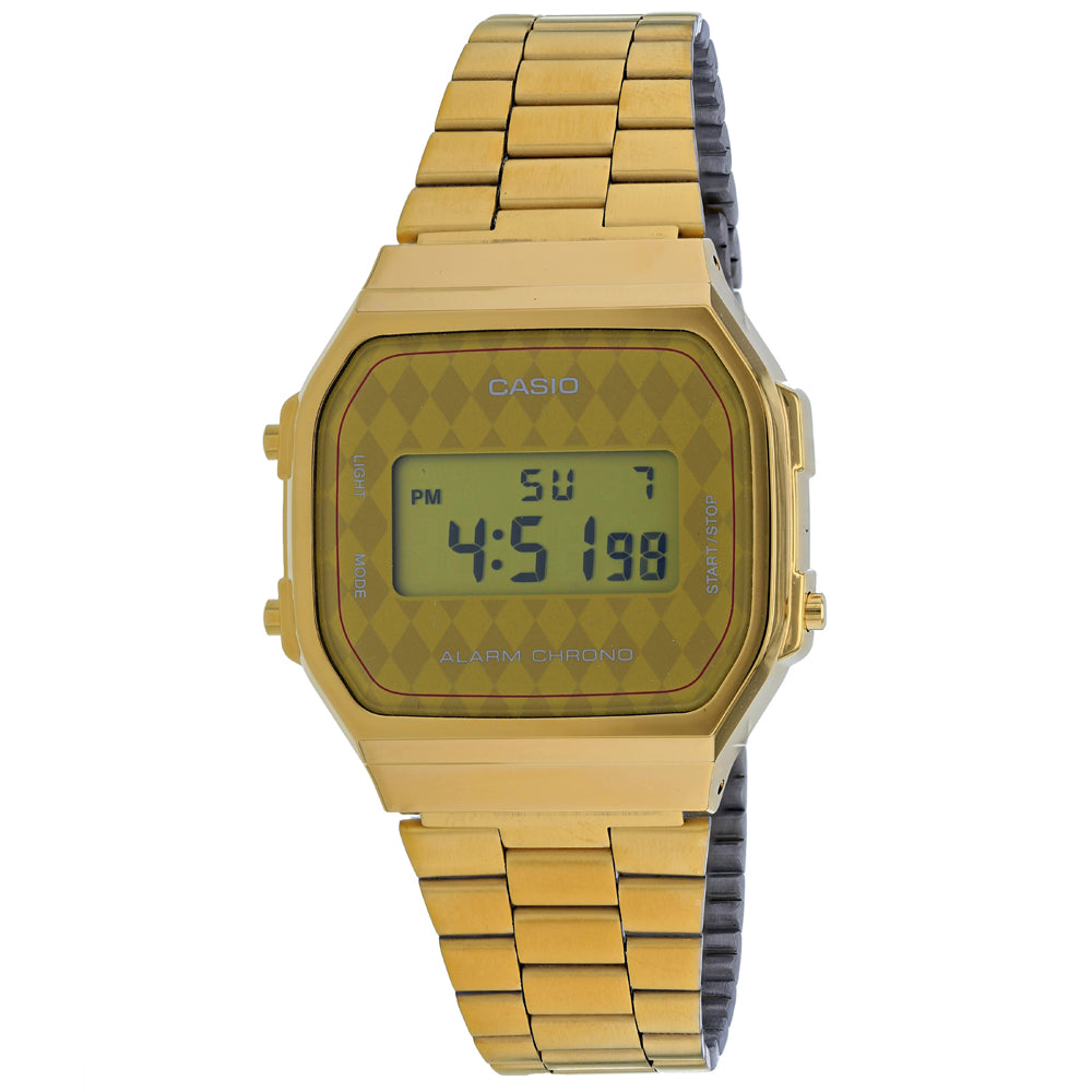 Casio Men's Vintage Gold  Dial Watch - A168WG-9BWVT