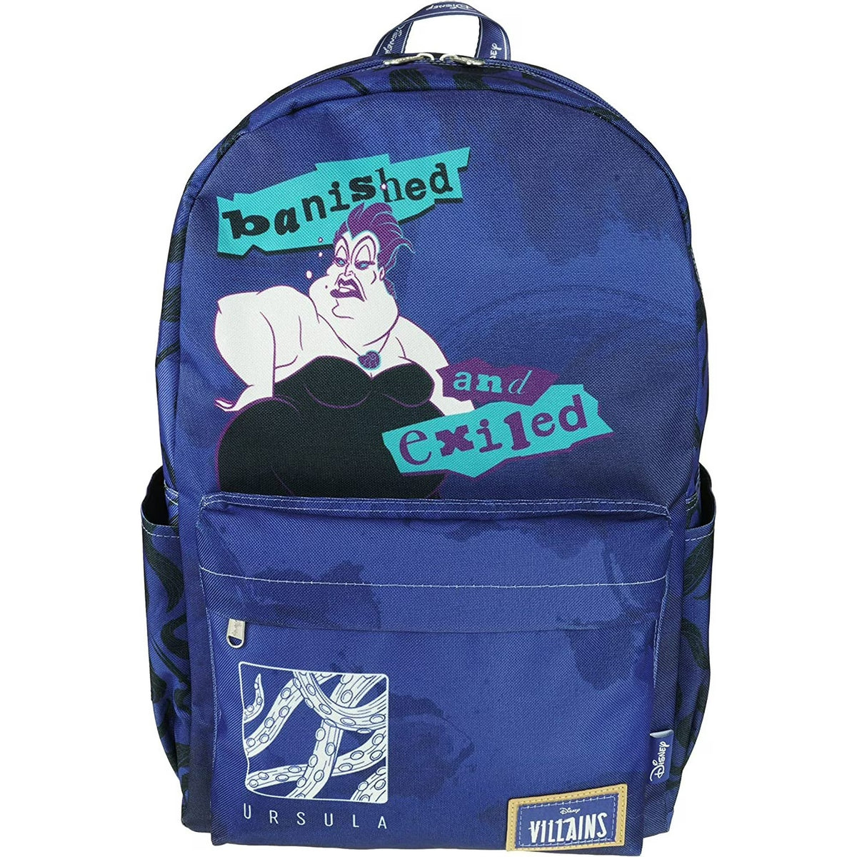 Disney Villains Ursula 17” All Over Print Junior Backpack for Kids