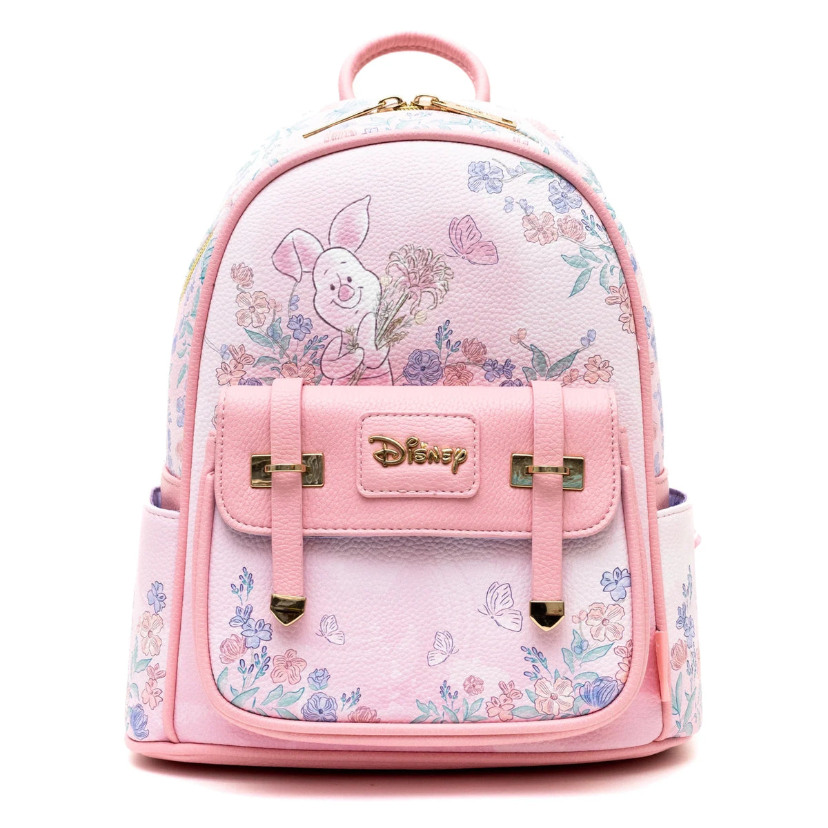Disney Piglet - 11" Vegan Leather Mini Backpack - Peek A Boo