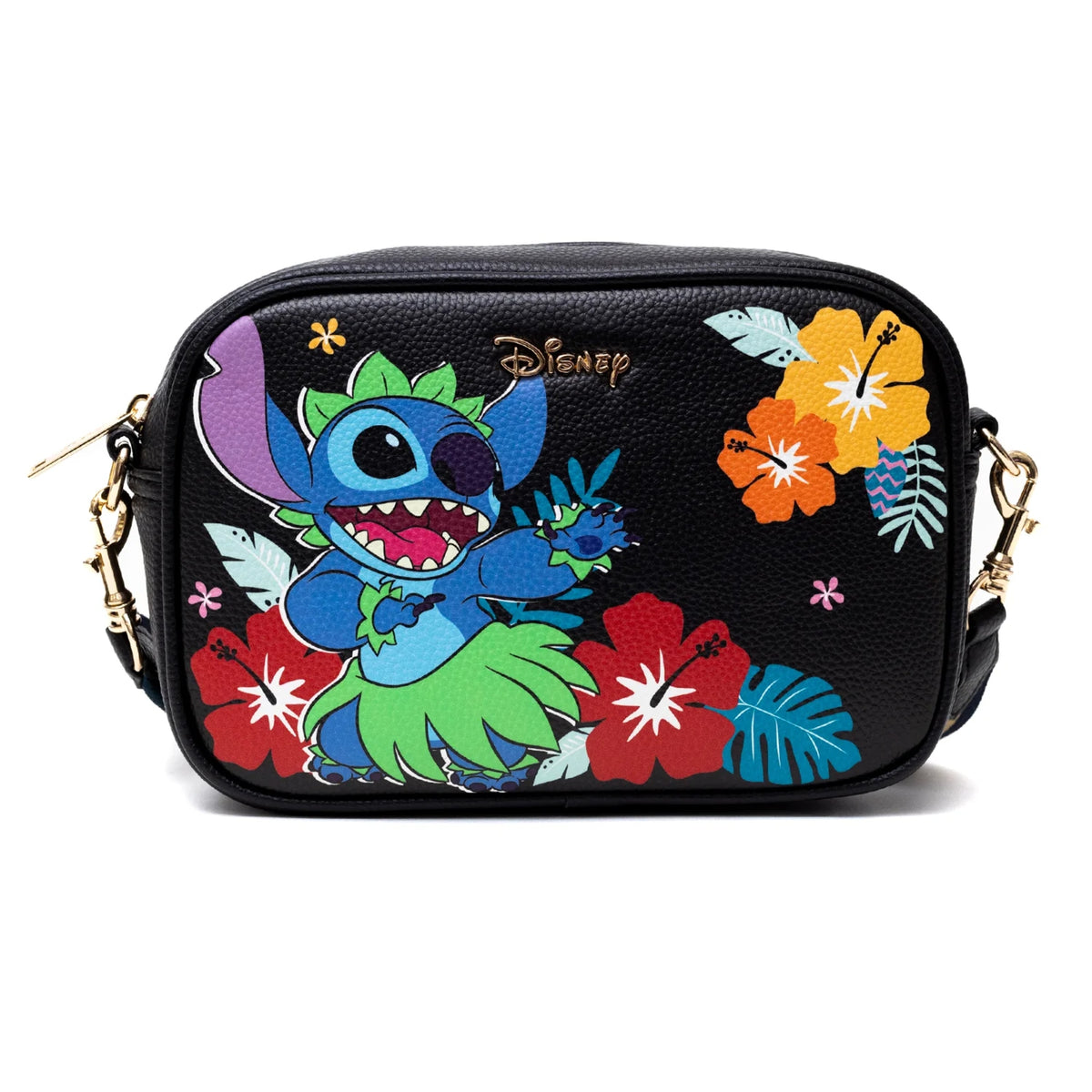 Disney Lilo And Stitch 6.5 Inch E - W Veagn Leather Crossbody