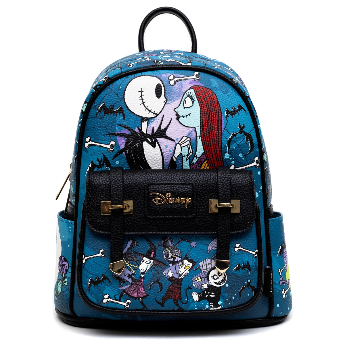 Disney Nightmare Before Christmas - Jack And Sally 11" Vegan Leather Mini Backpa