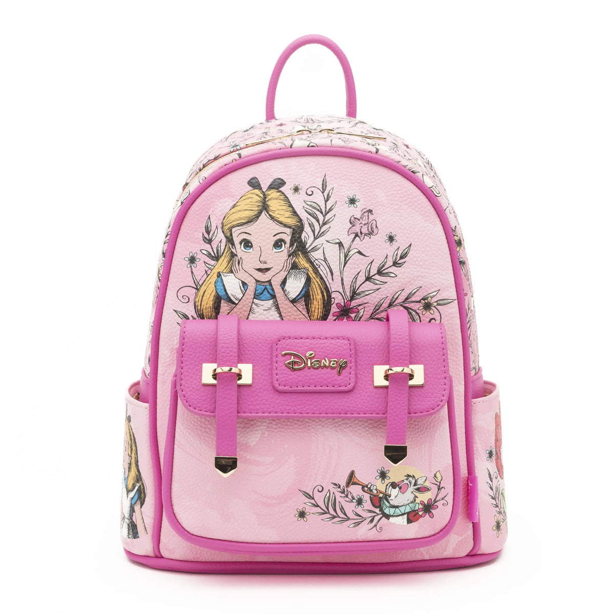 Disney Alice In Wonderland - 11" Vegan Leather Mini Backpack