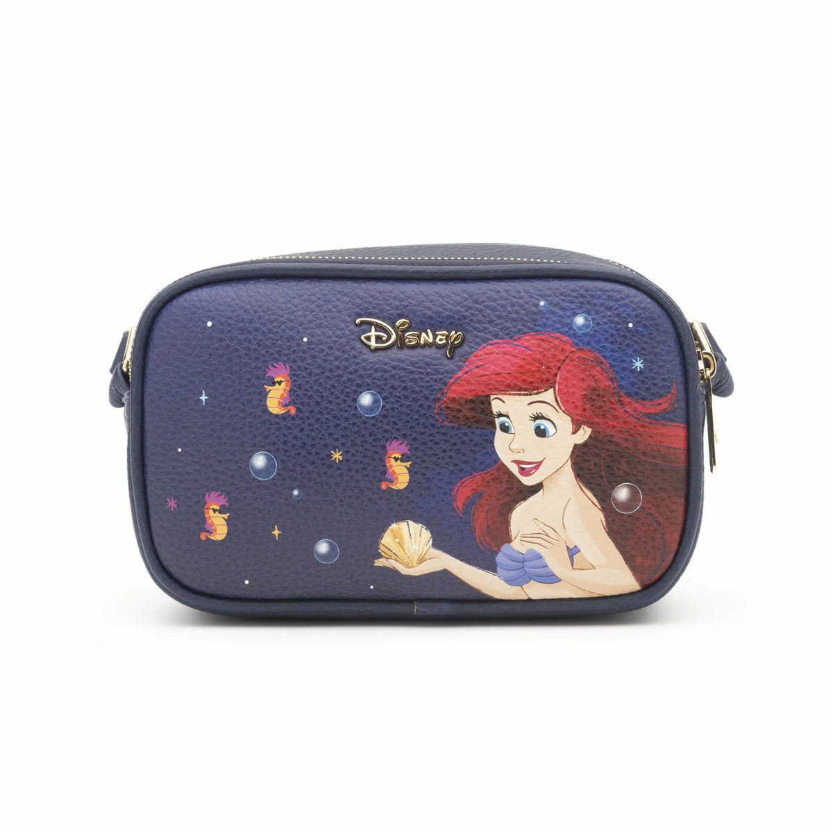Disney Princess - Ariel Double Zipper Vegan Leather Crossbody