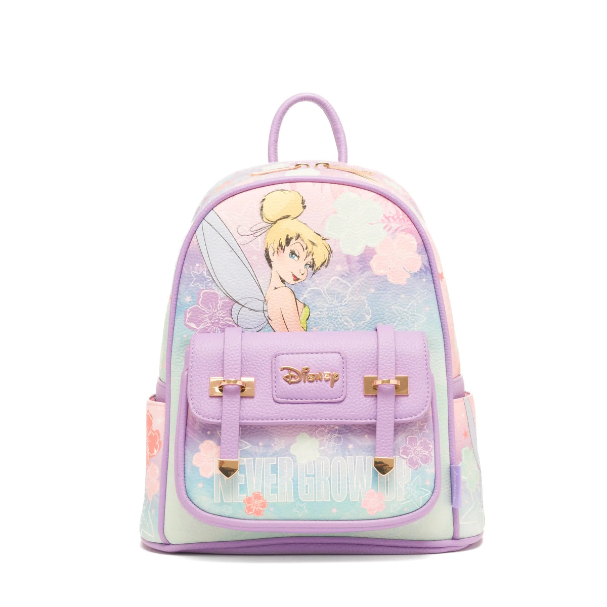 Disney Tinker Bell 11" Vegan Leather Mini Backpack With Dust Coverr