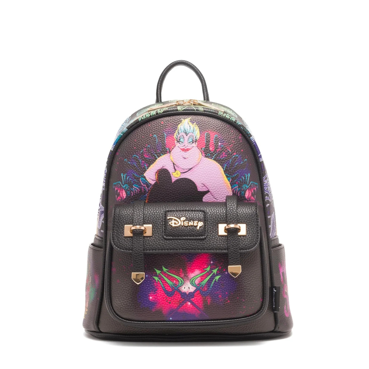Disney Ursula 11" Vegan Leather Mini Backpack With Dust Coverr