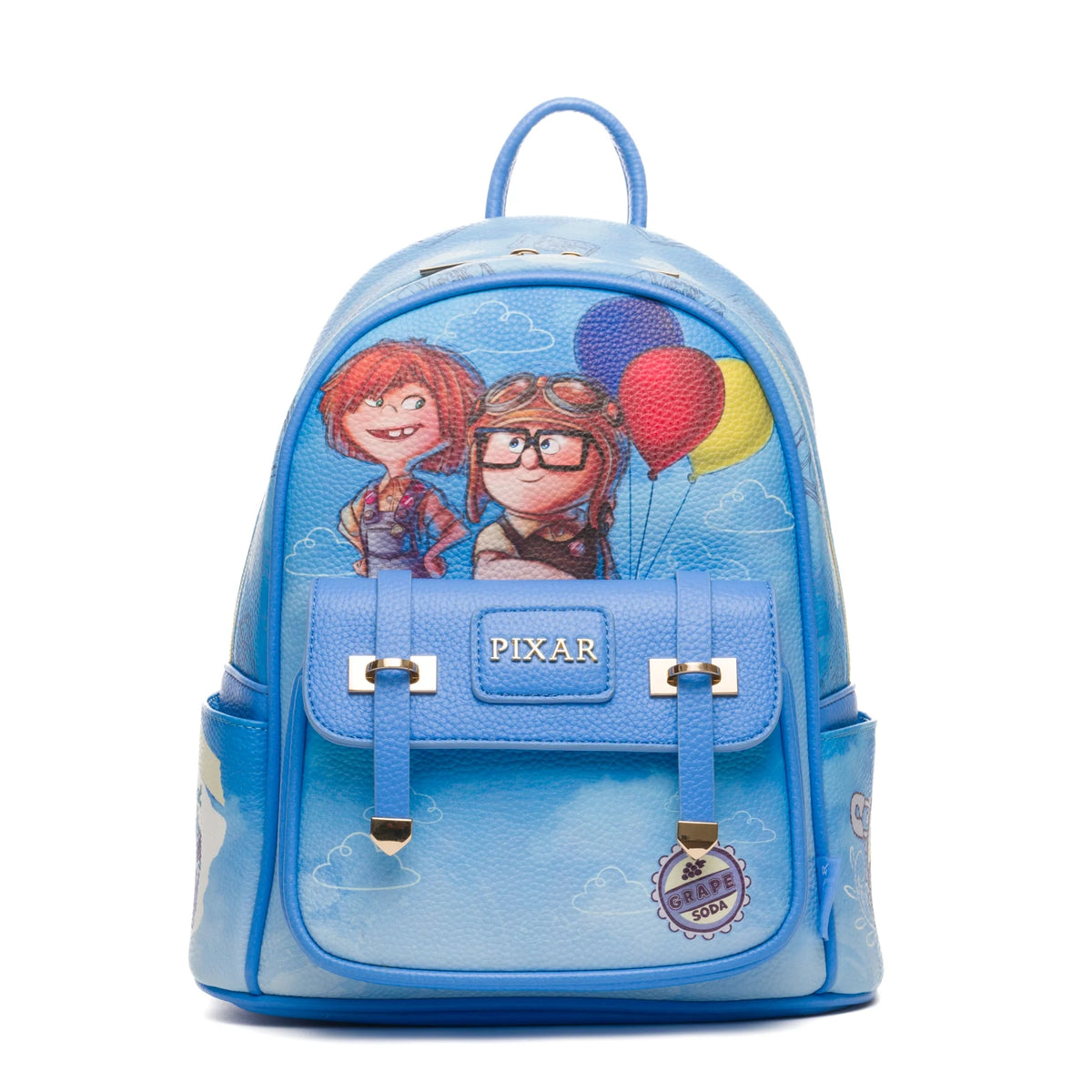 Disney Up - 11" Vegan Leather Mini Backpack With Dust Coverr