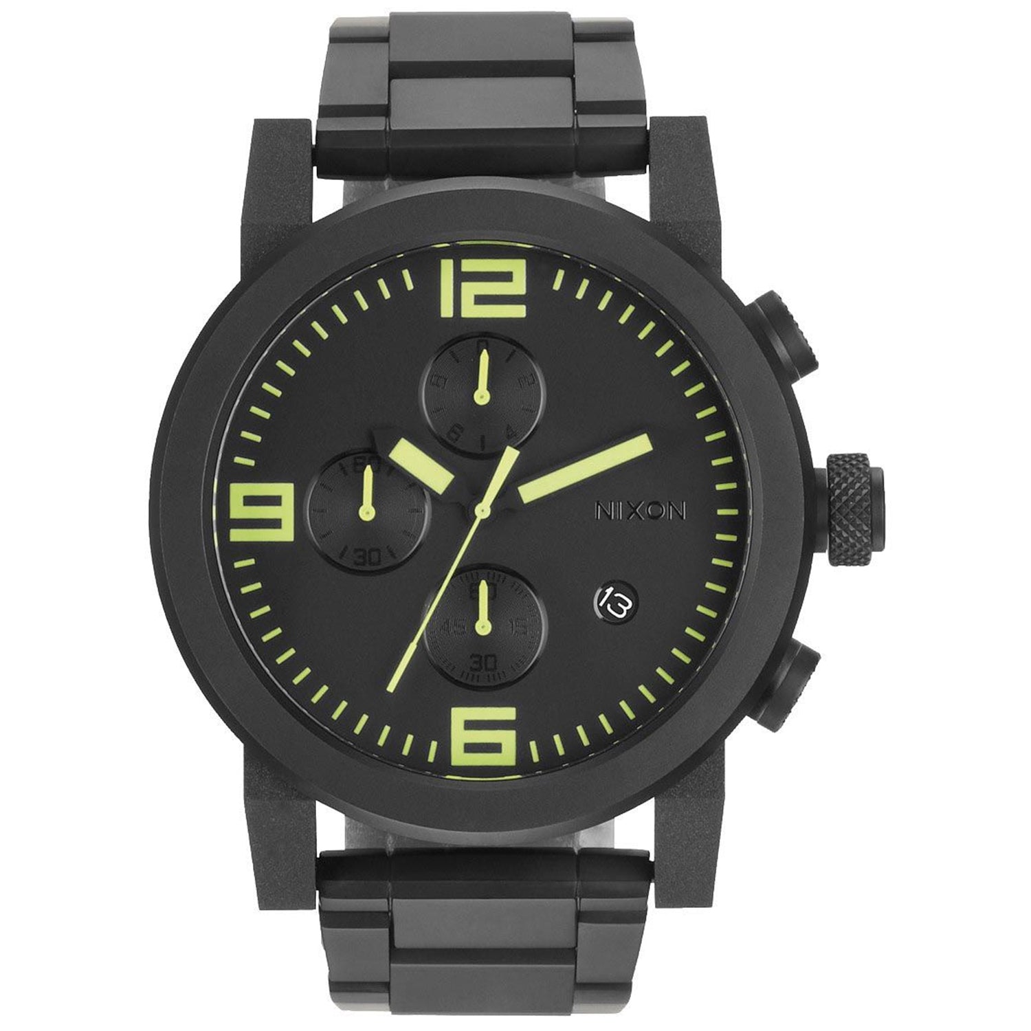 Nixon Men's The Ride SS Black Dial Watch - A347-1256