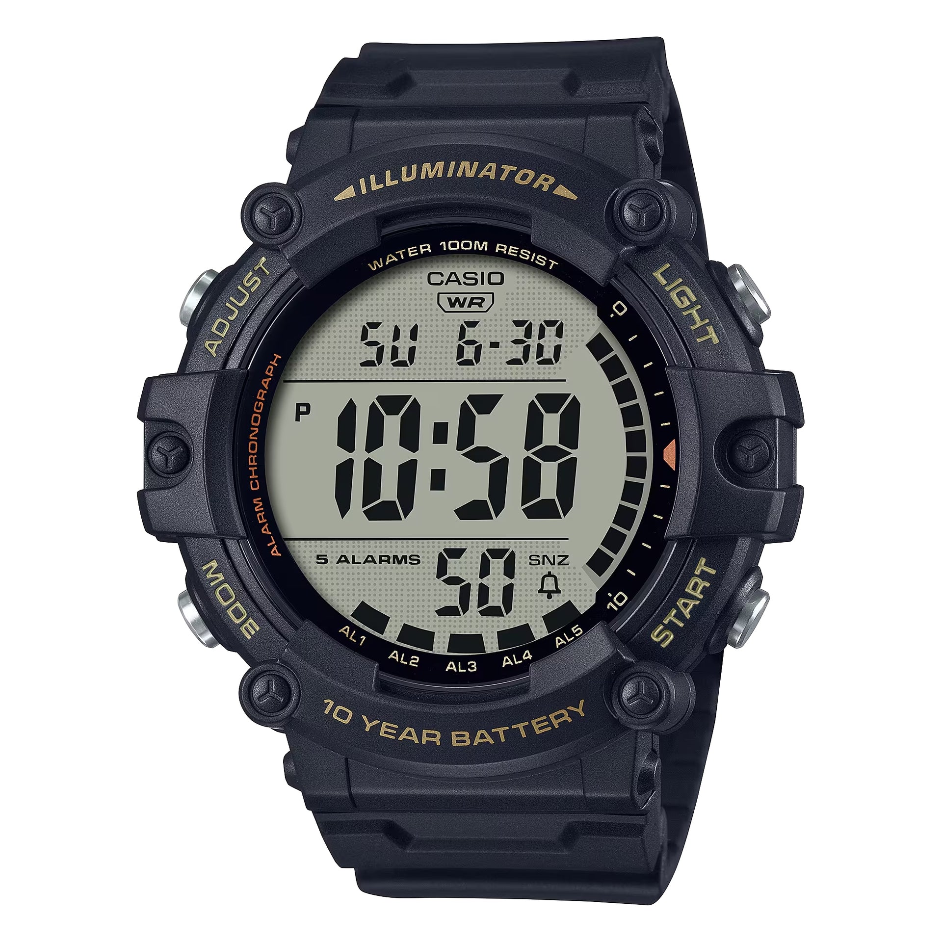 Casio Men's Oversized Digital Sport Watch with Black Dial - AE-1500WHX-1AVCF