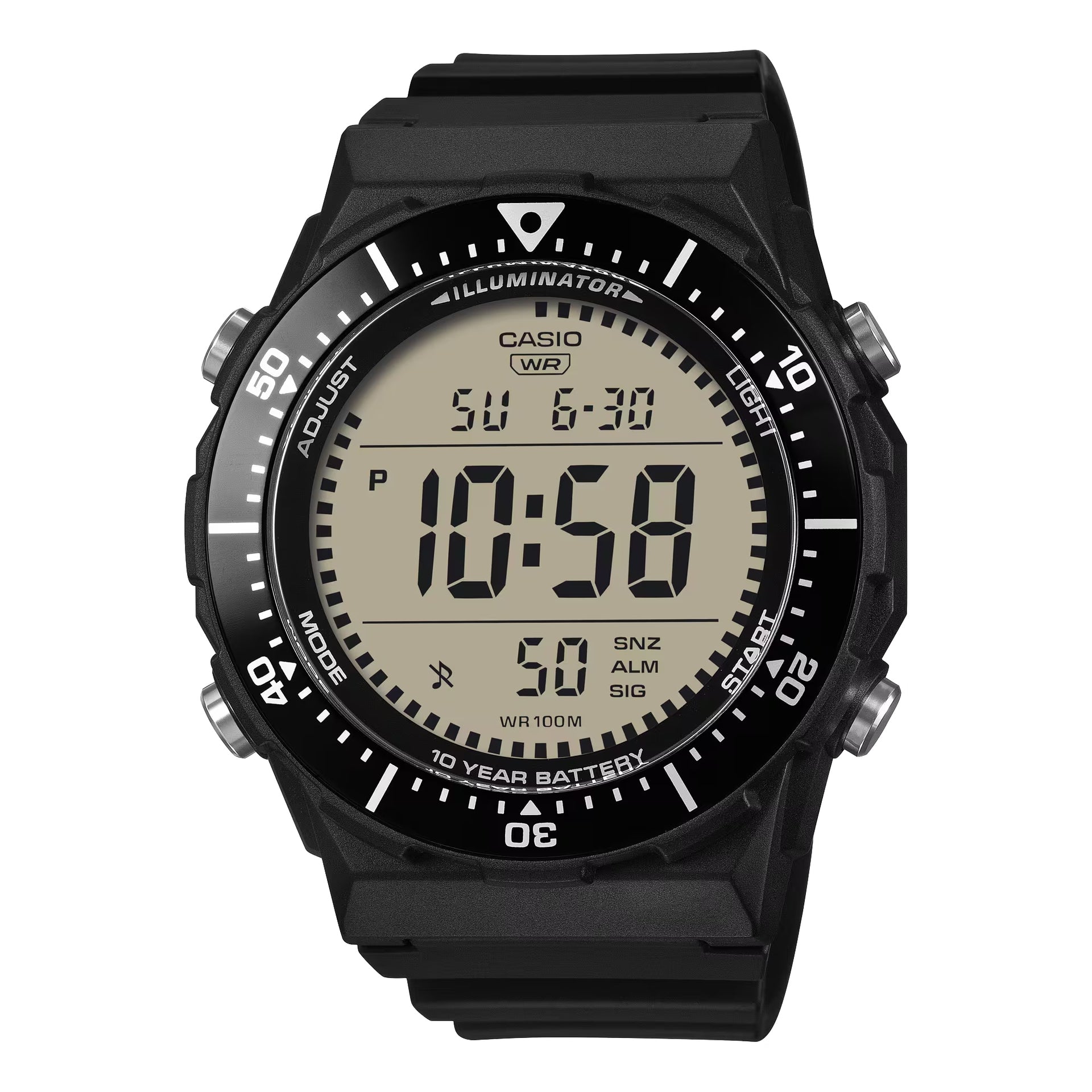 Casio MenÕs Black Digital Watch with Gray Dial - AE-1700H-1AVCF