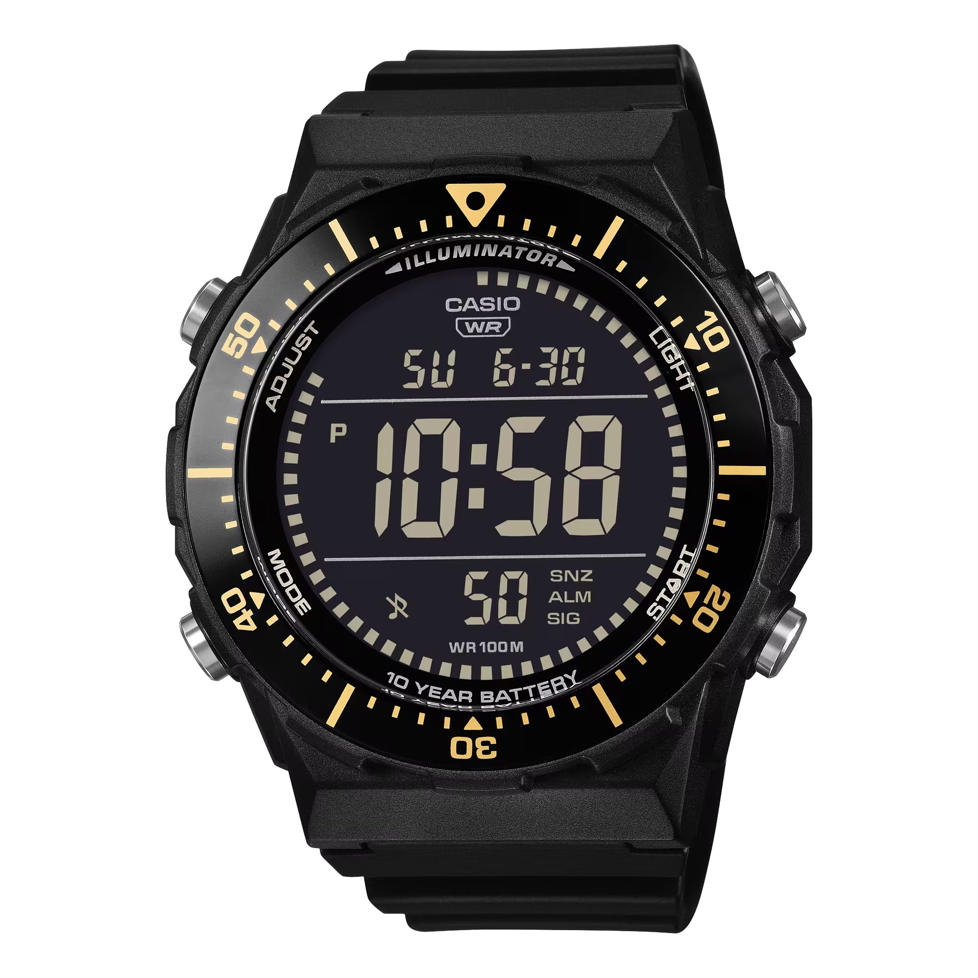 Casio Men’s Black Digital Watch with Black Dial - AE-1700H-1BVCF