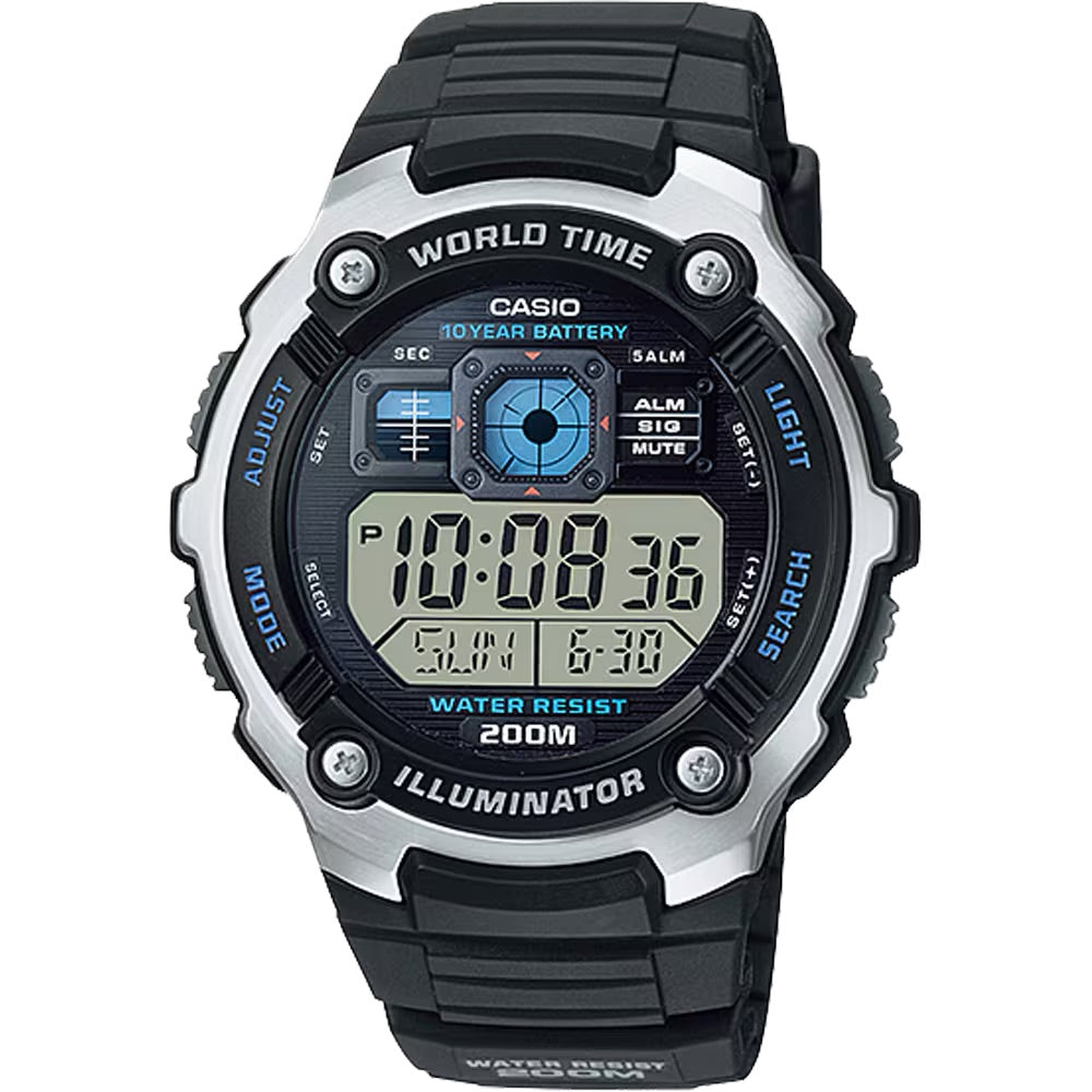 Casio MenÕs Digital Watch with Black Dial - AE-2000W-1AV
