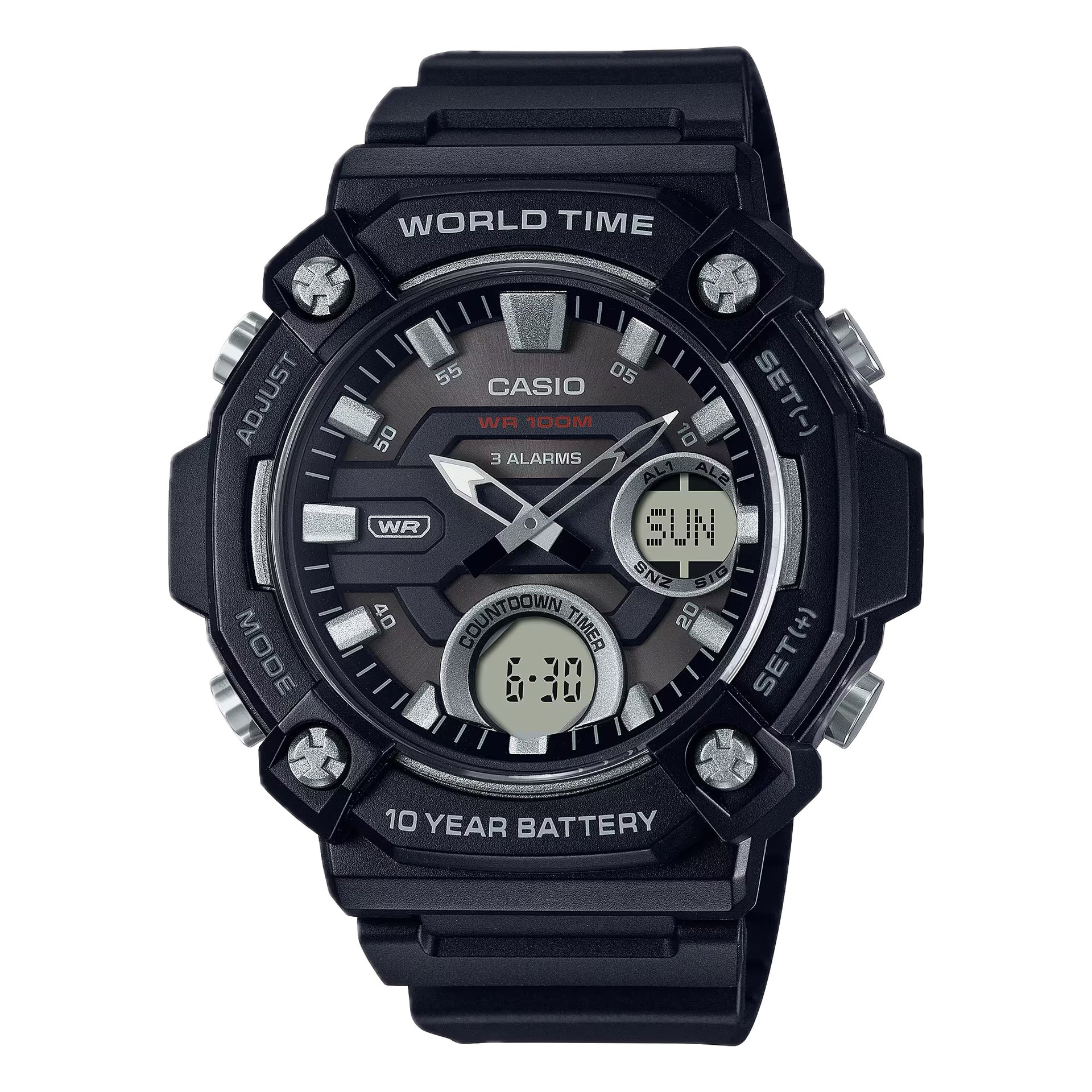 Casio Men's Analog-Digital Sport Watch with Black Dial - AEQ-120W-1AVCF