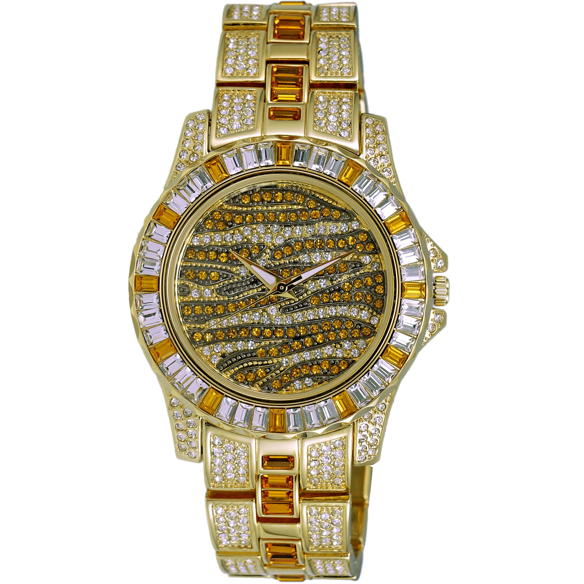 Adee Kaye Men's Chameleon Yellow Dial Watch - AK1177Y