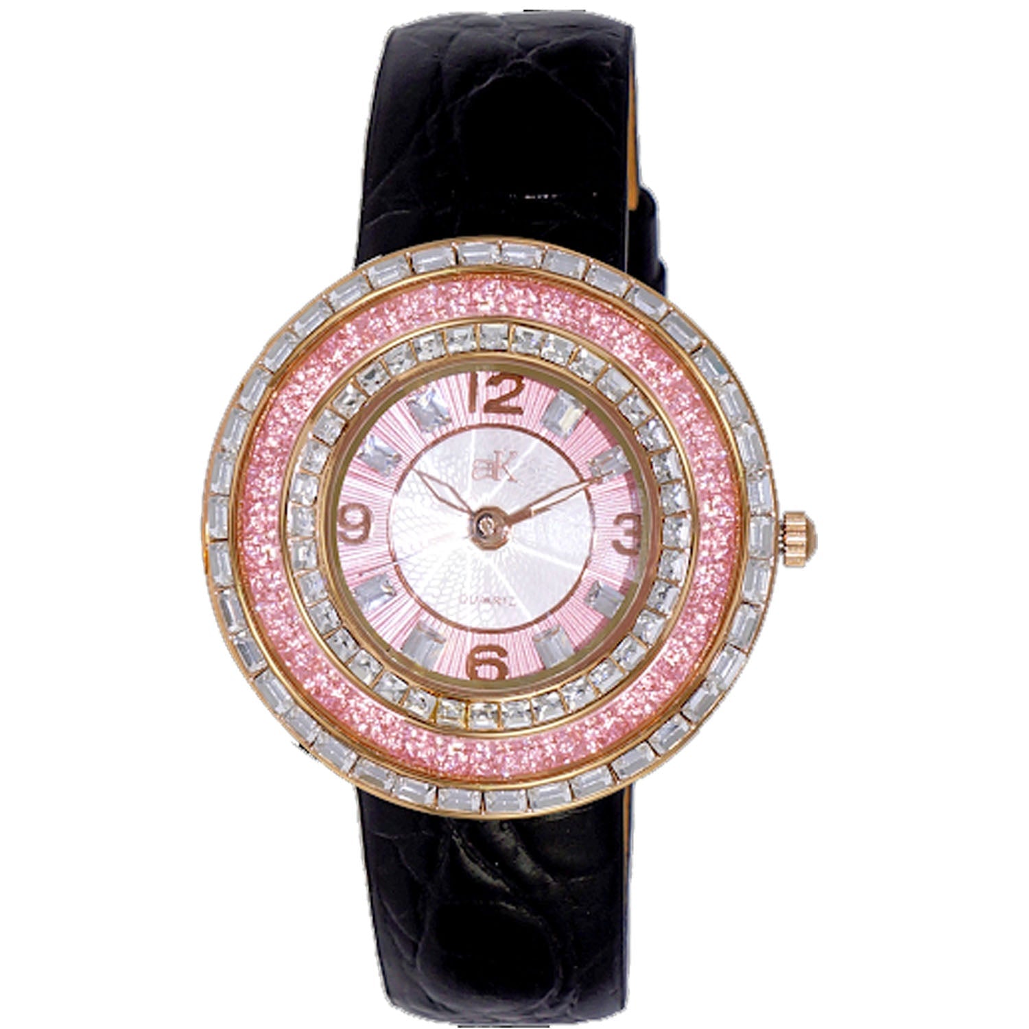 Adee Kaye Women's Facceta  Rose Gold Dial Watch - AK2116-LPK