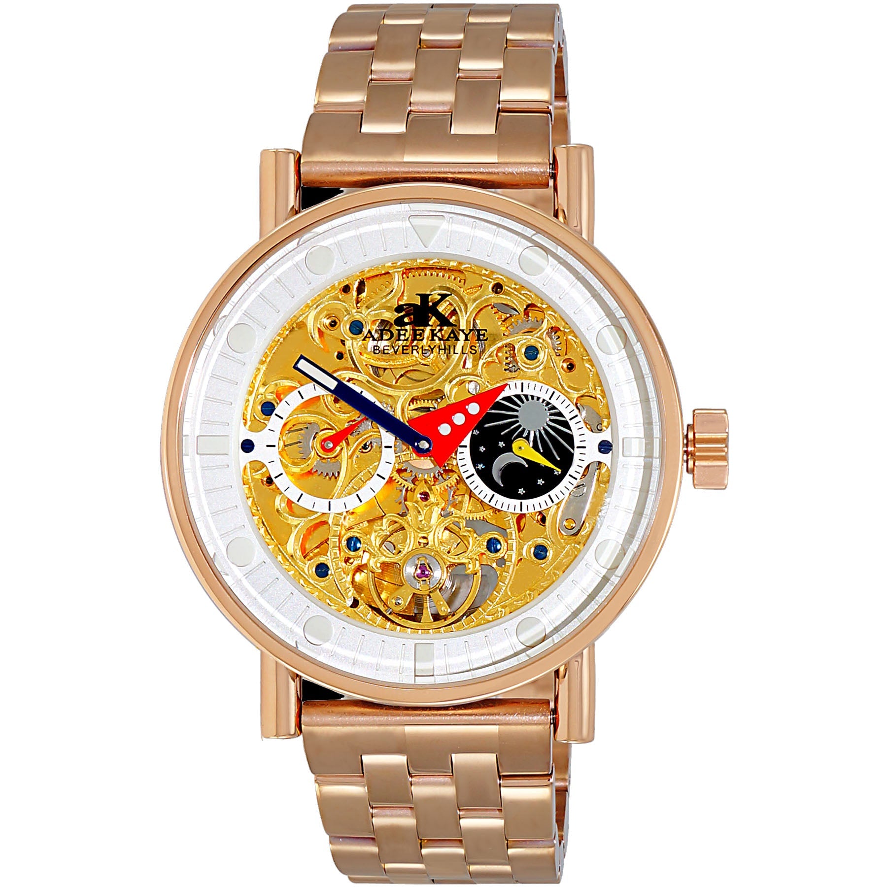 Adee Kaye Men's Galactic Goldtone Dial Watch - AK2266-40_RG