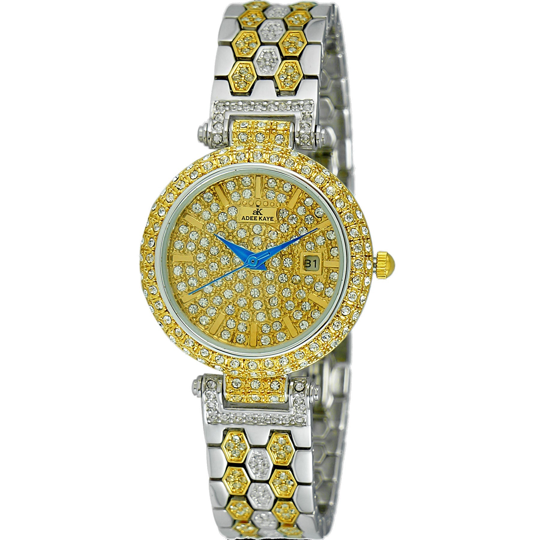 Adee Kaye Women's Banjo Gold Dial Watch - AK2526-L2R