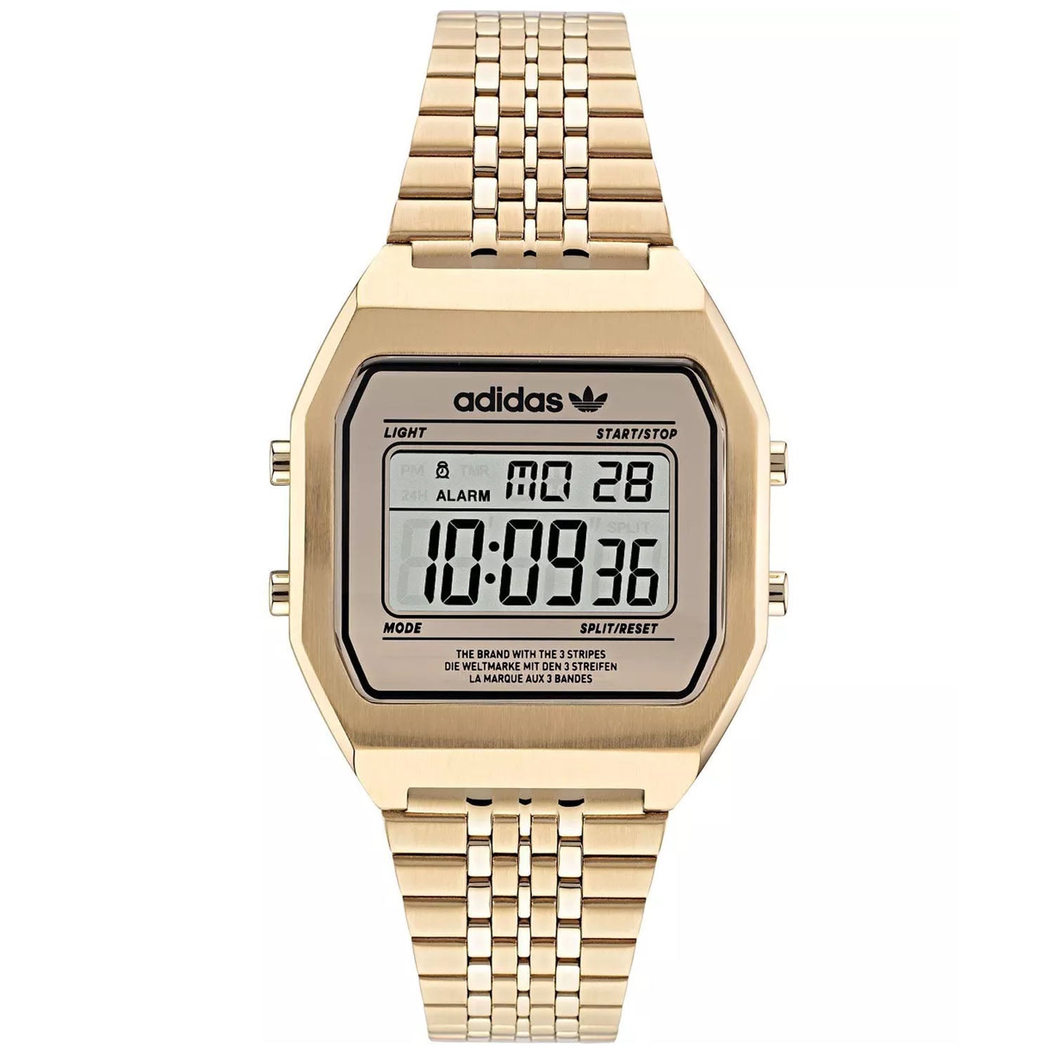 Adidas Women's Originals Street Digital Two Gold Dial Watch - AOST22074