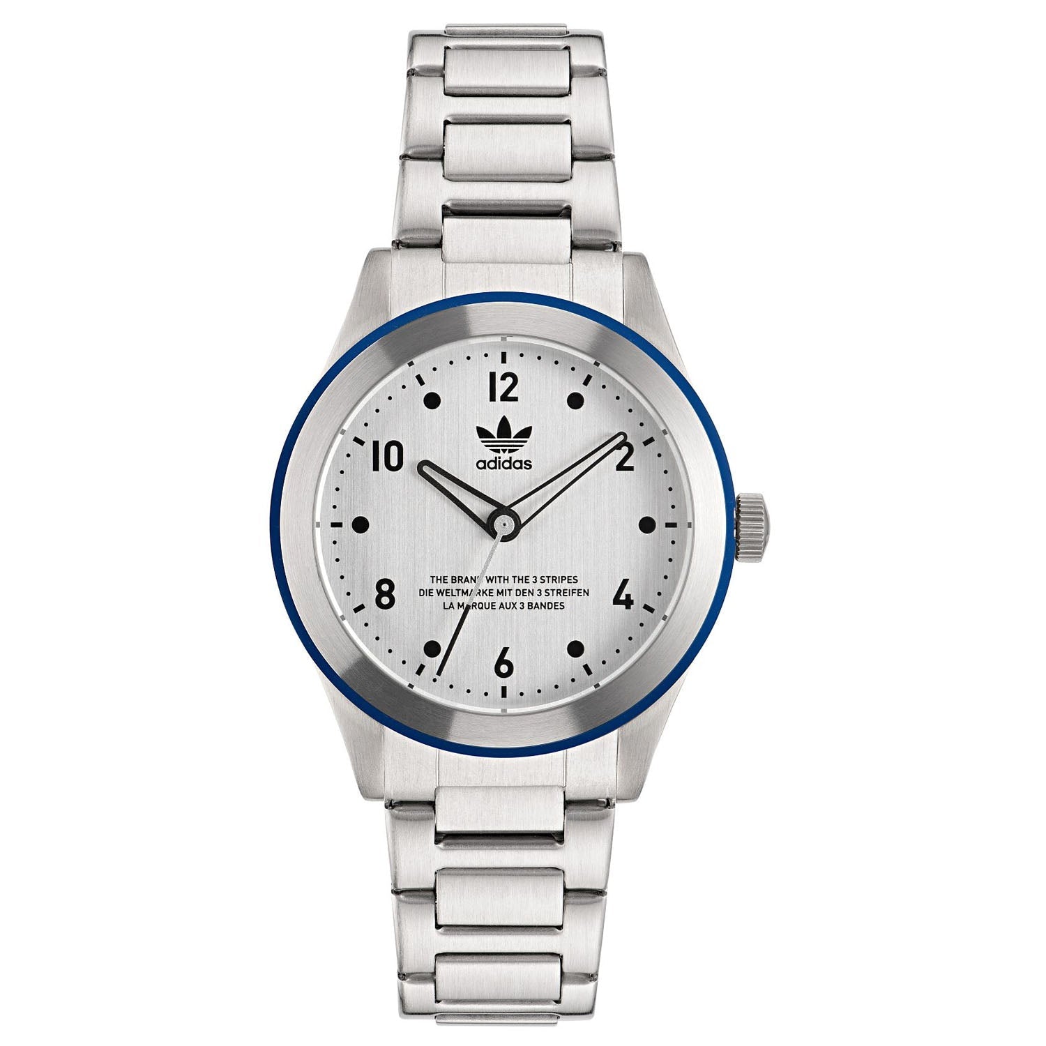 Adidas Men's Originals Style Code Three Silver Dial Watch - AOSY22518