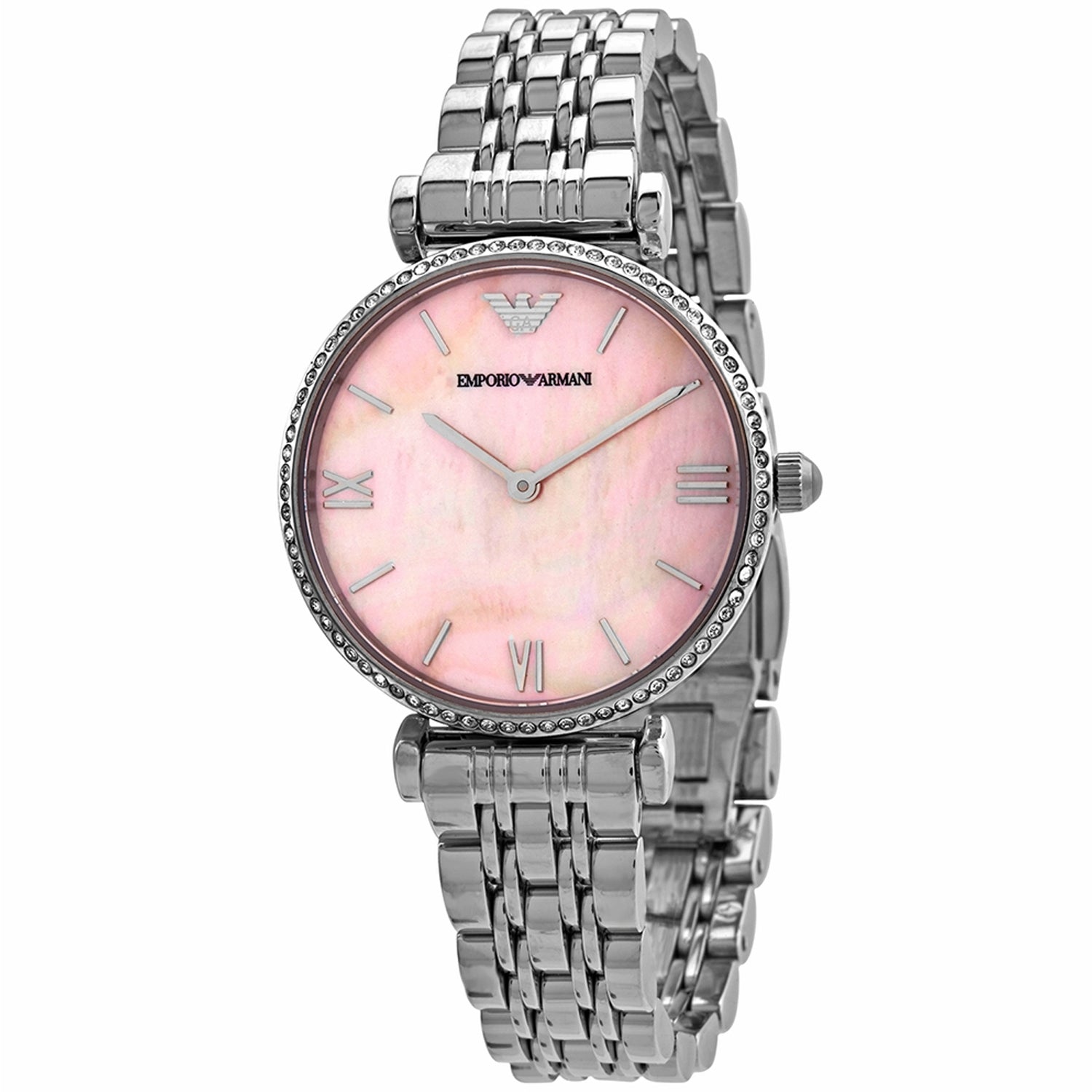 Armani Women's T-Bar Pink Dial Watch - AR1779