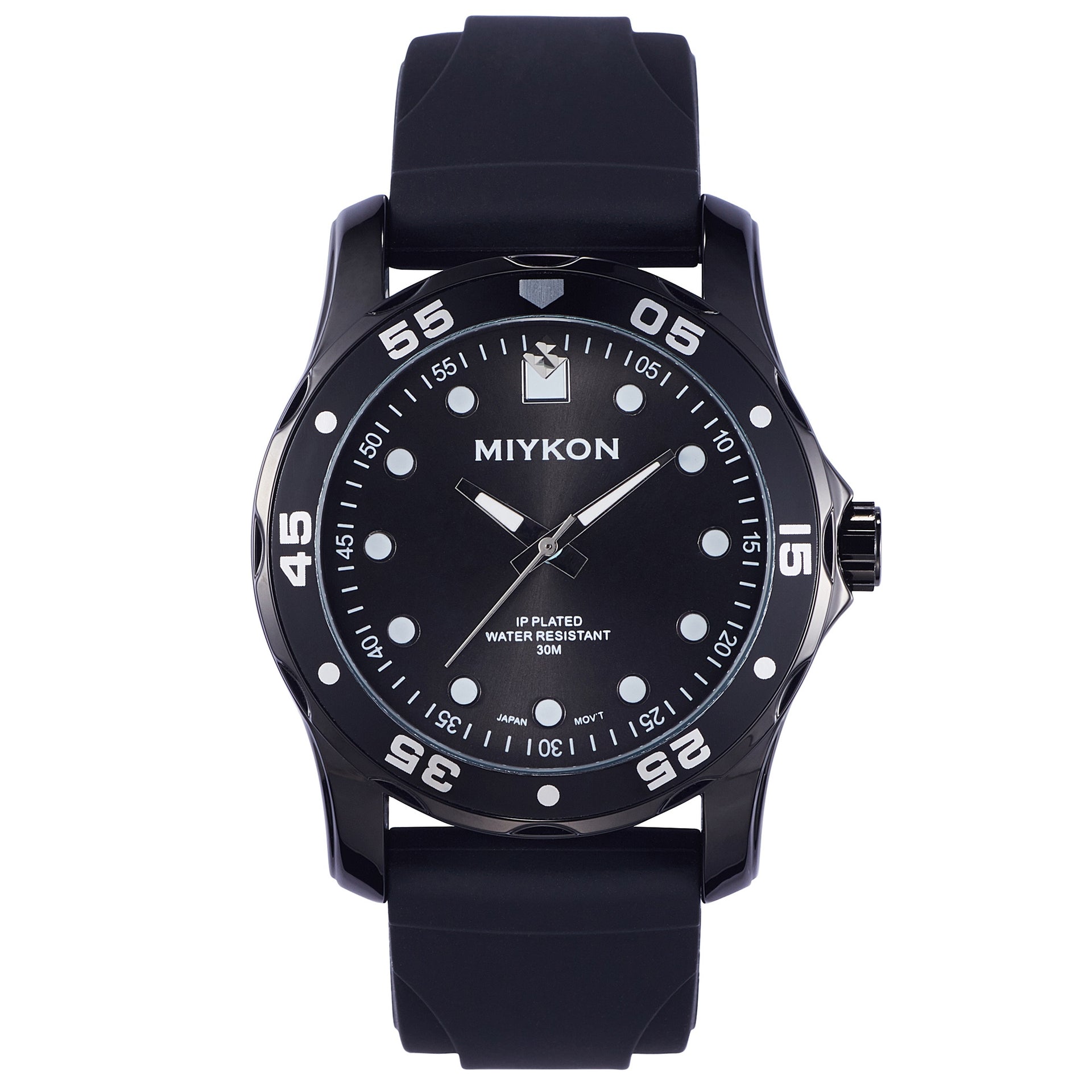 Miykon MenÕs Analog Waterproof Dive Watch with Silicone Band