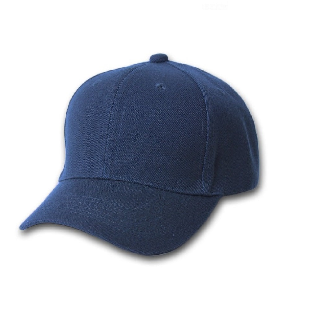 6 Pack Plain Cotton Dad Baseball Caps Solid Colors (Navy)