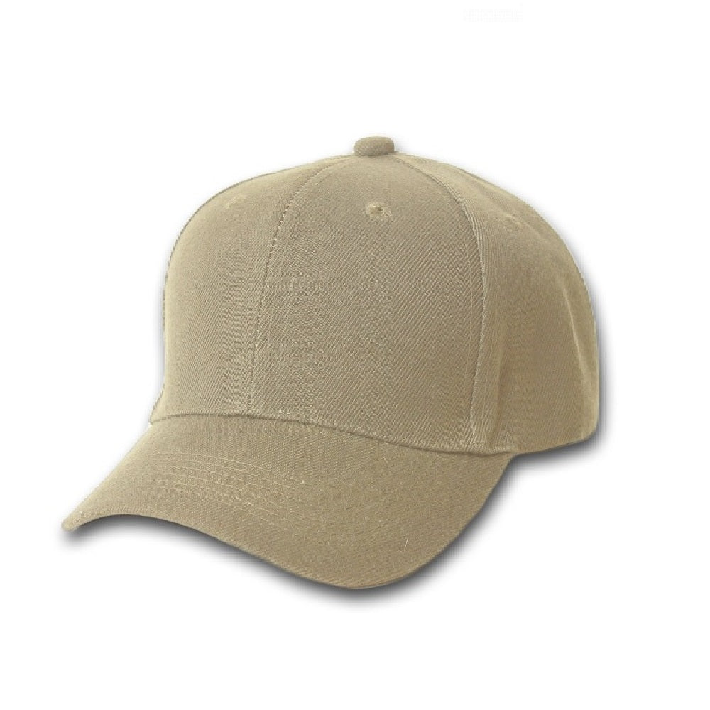 6 Pack Plain Cotton Dad Baseball Caps Solid Colors (Tan)