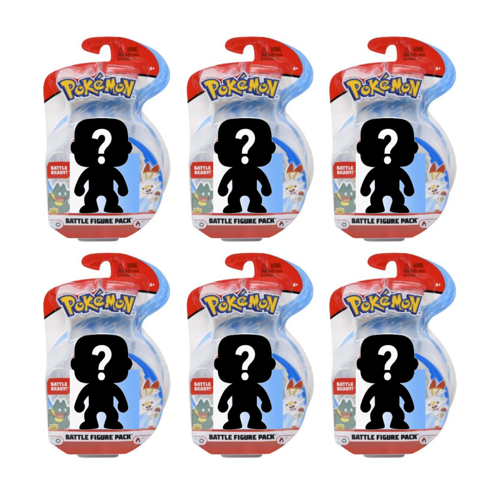 Pack of 6 Pokemon Battle Figures Mystery Random Assortment