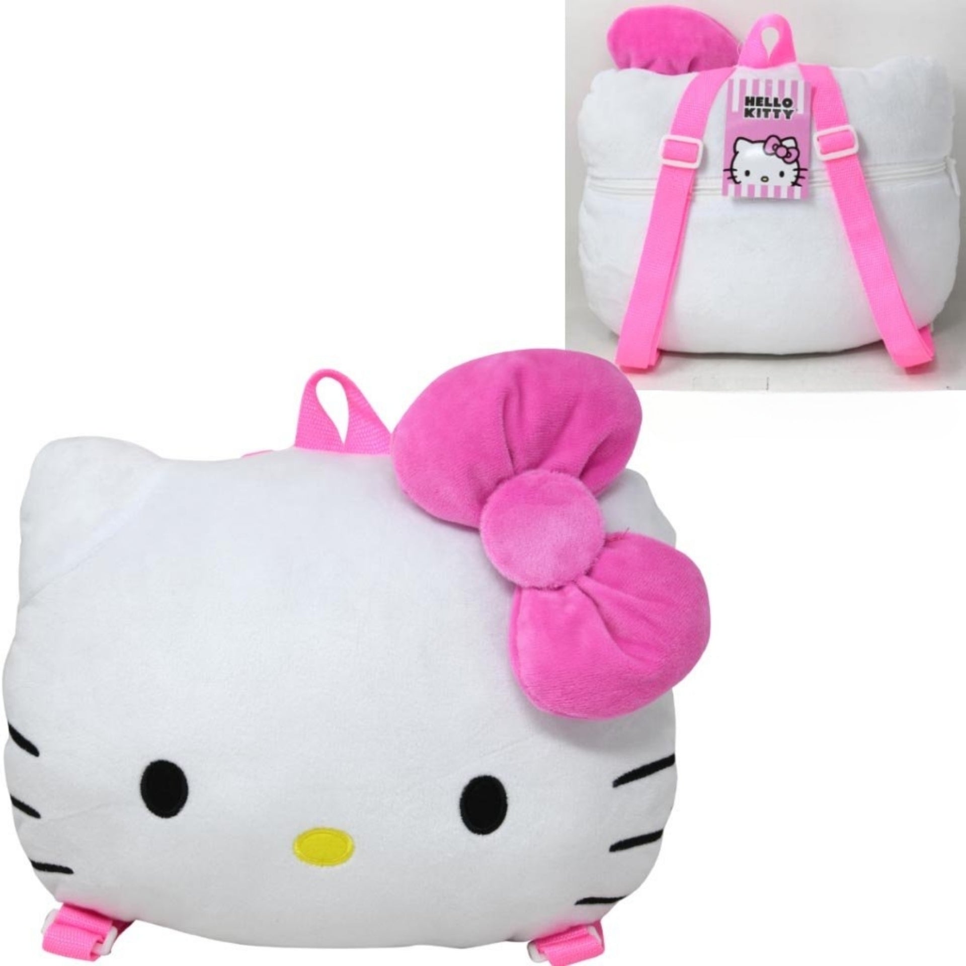 Hello Kitty Head Shaped Plush Backpack 10x13 Character Style