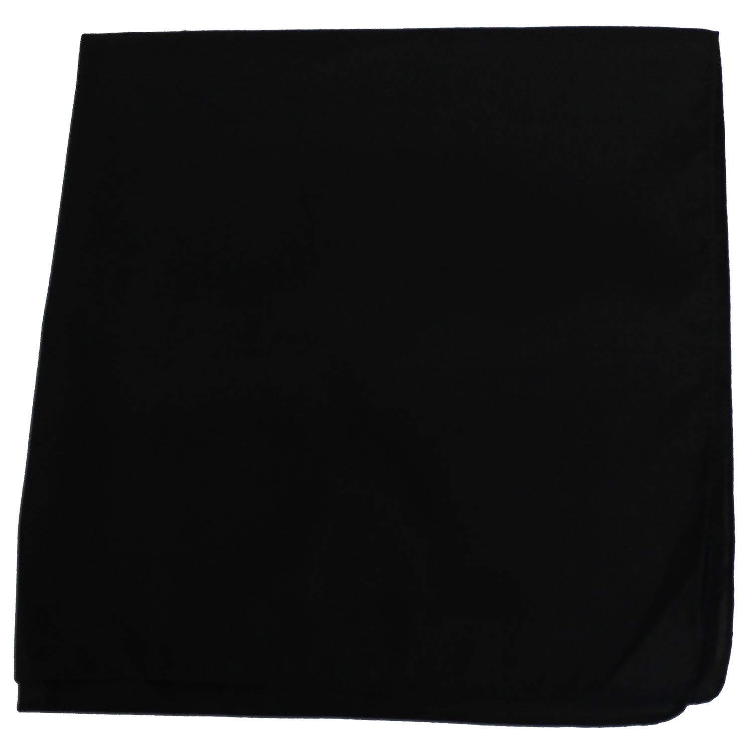 6 Pack Bandanas Cotton Solid Regular 22 inches Regular Size (Black)