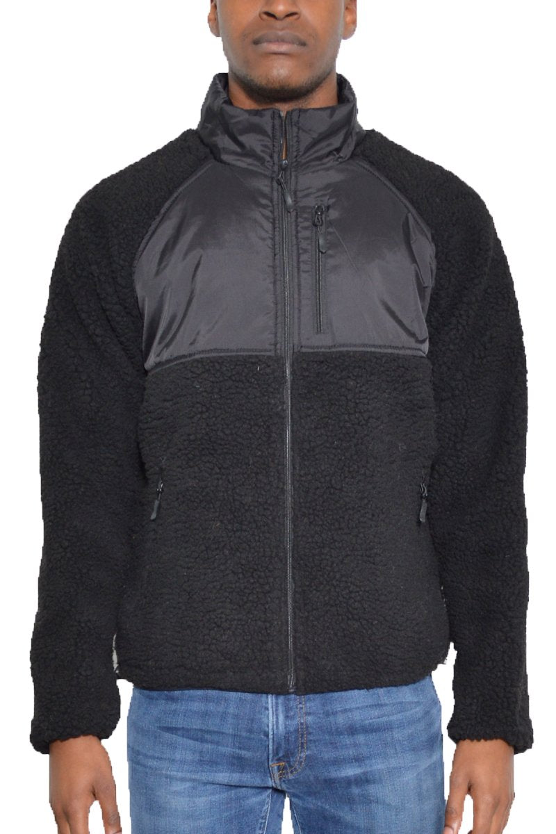 SHERPA CUT OUT FLEECE JACKET