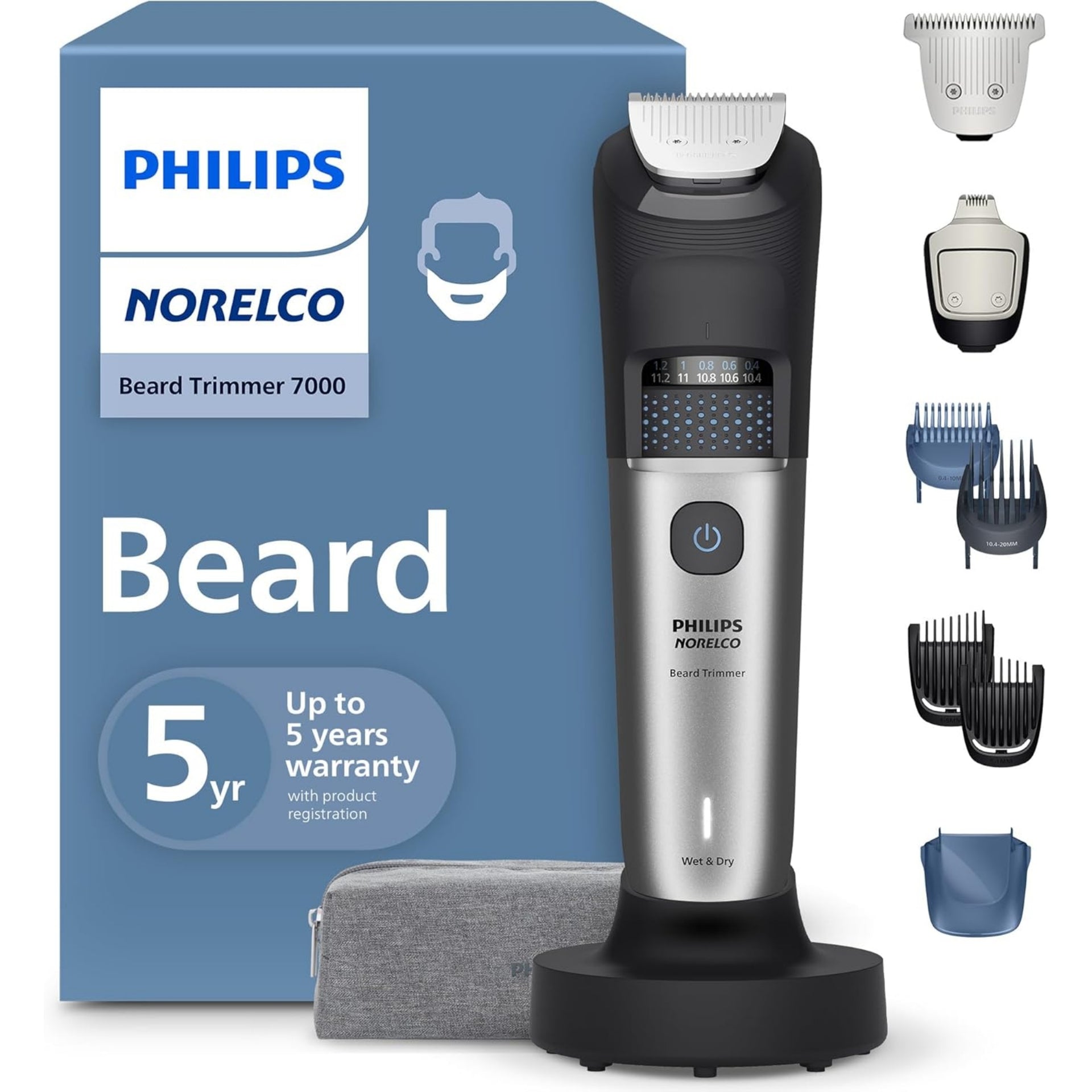 Philips Norelco 7000 Series Waterproof Cordless Beard Trimmer - BT7670-40