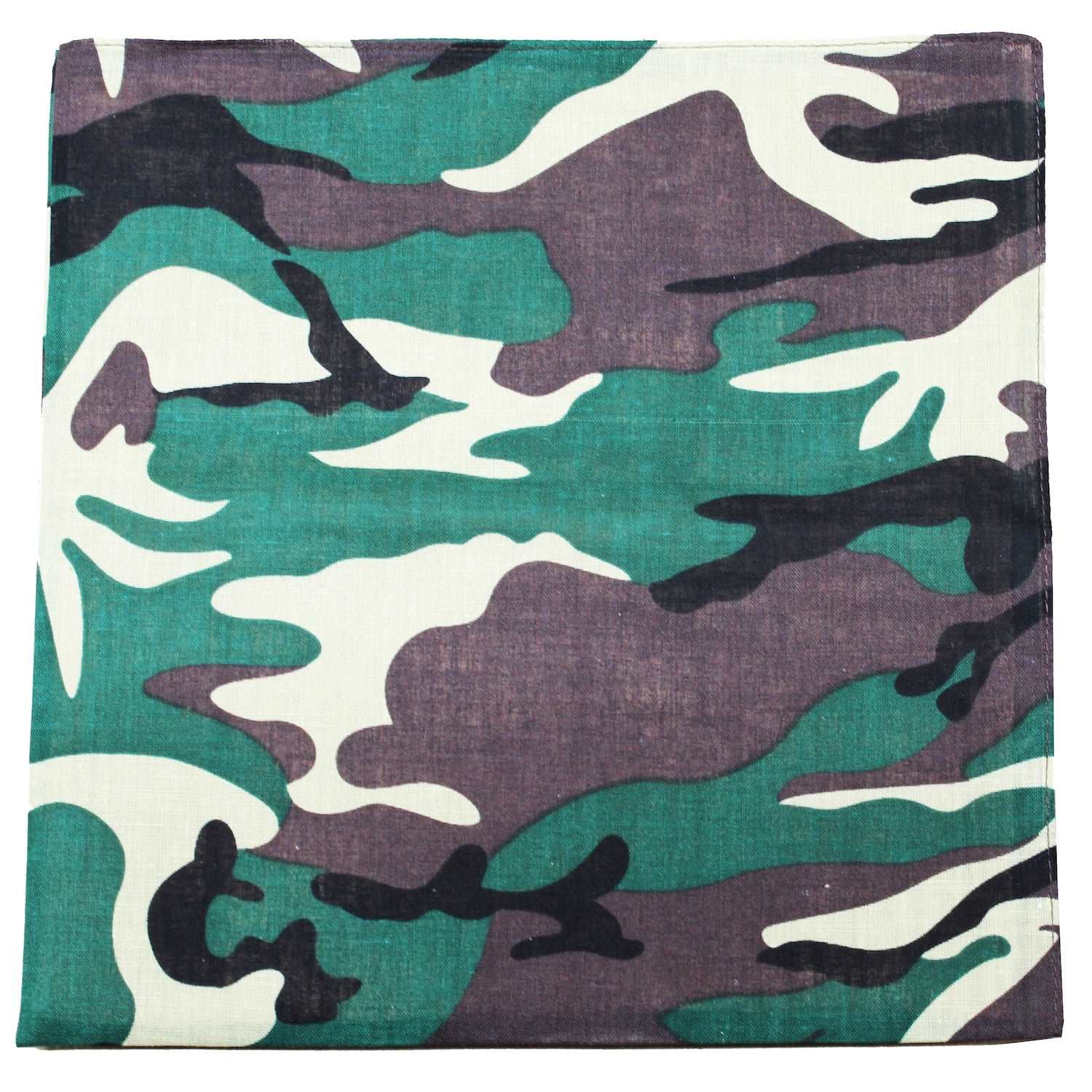 18 Pack XL Oversized 27 Inch Polyester Solid Bandanas (Camouflage)