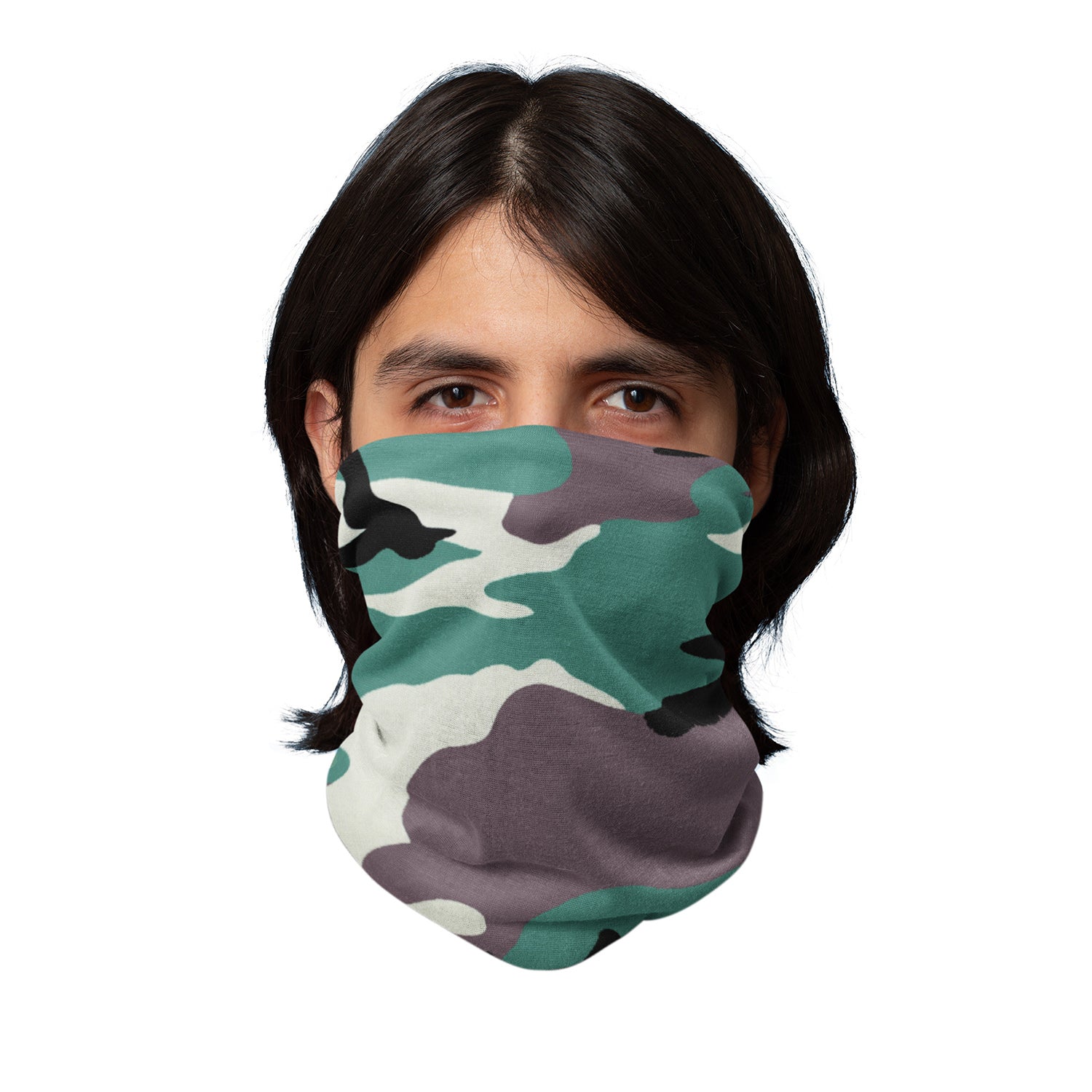 Pack of 6 Face Covering Neck Gaiter Breathable Scarf (Camouflage)