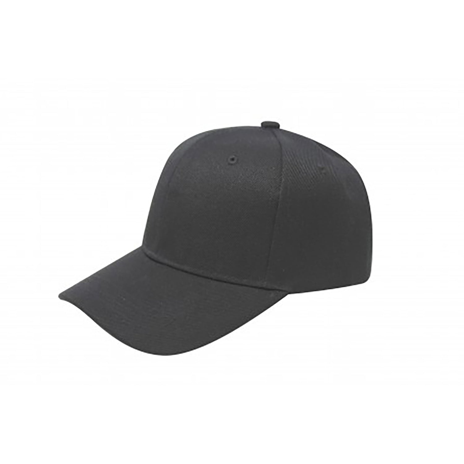 Pack of 6 Plain Baseball Caps Adjustable Casual Style (Black)