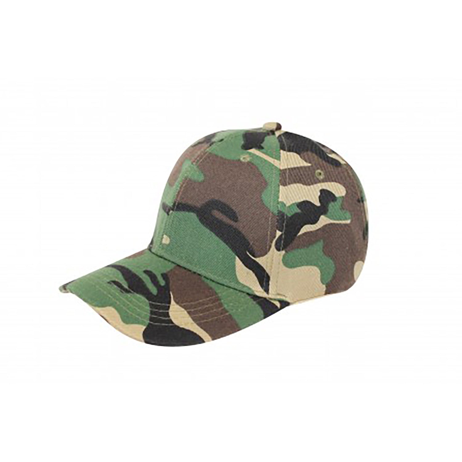 Pack of 6 Plain Baseball Caps Adjustable Casual Style (Camouflage)