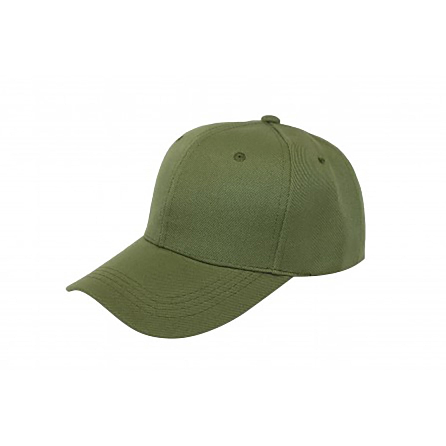 Pack of 6 Plain Baseball Caps Adjustable Casual Style (Green)