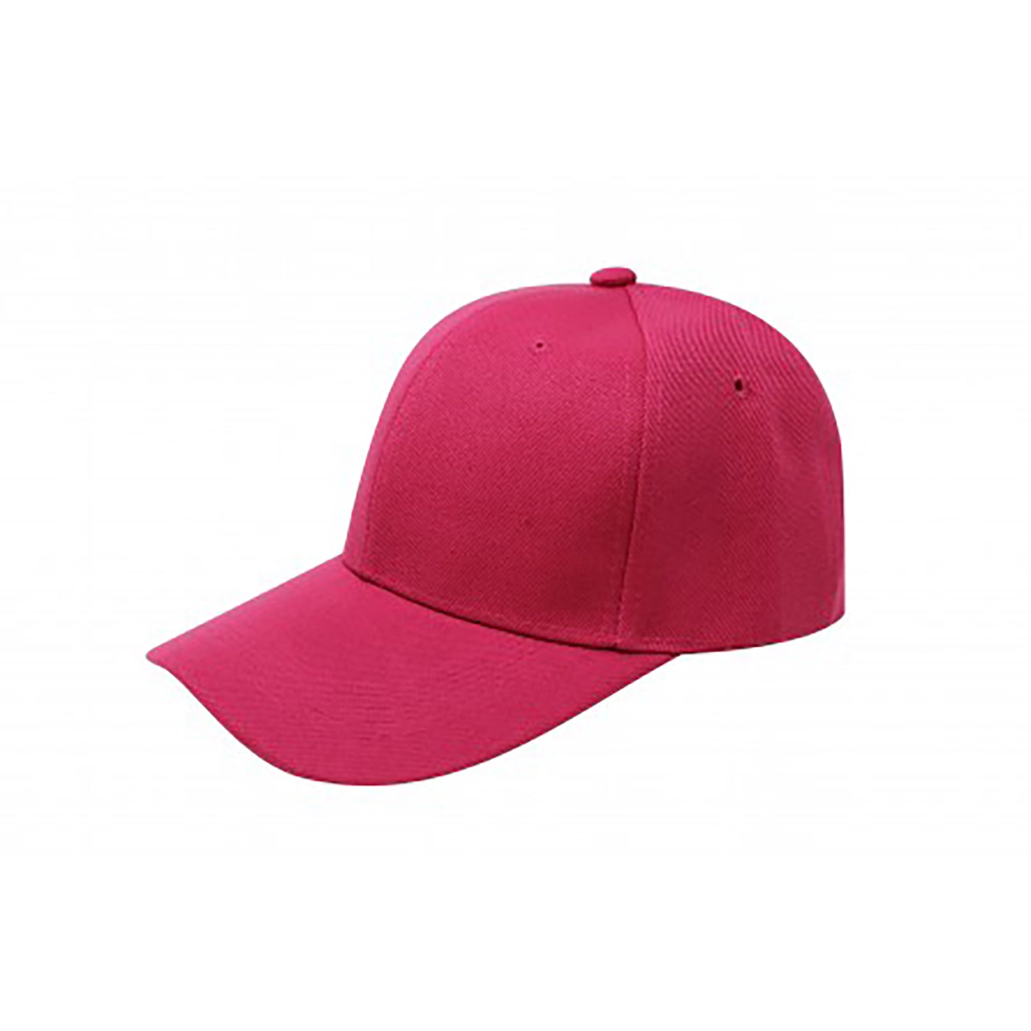 Pack of 6 Plain Baseball Caps Adjustable Casual Style (Hot Pink)