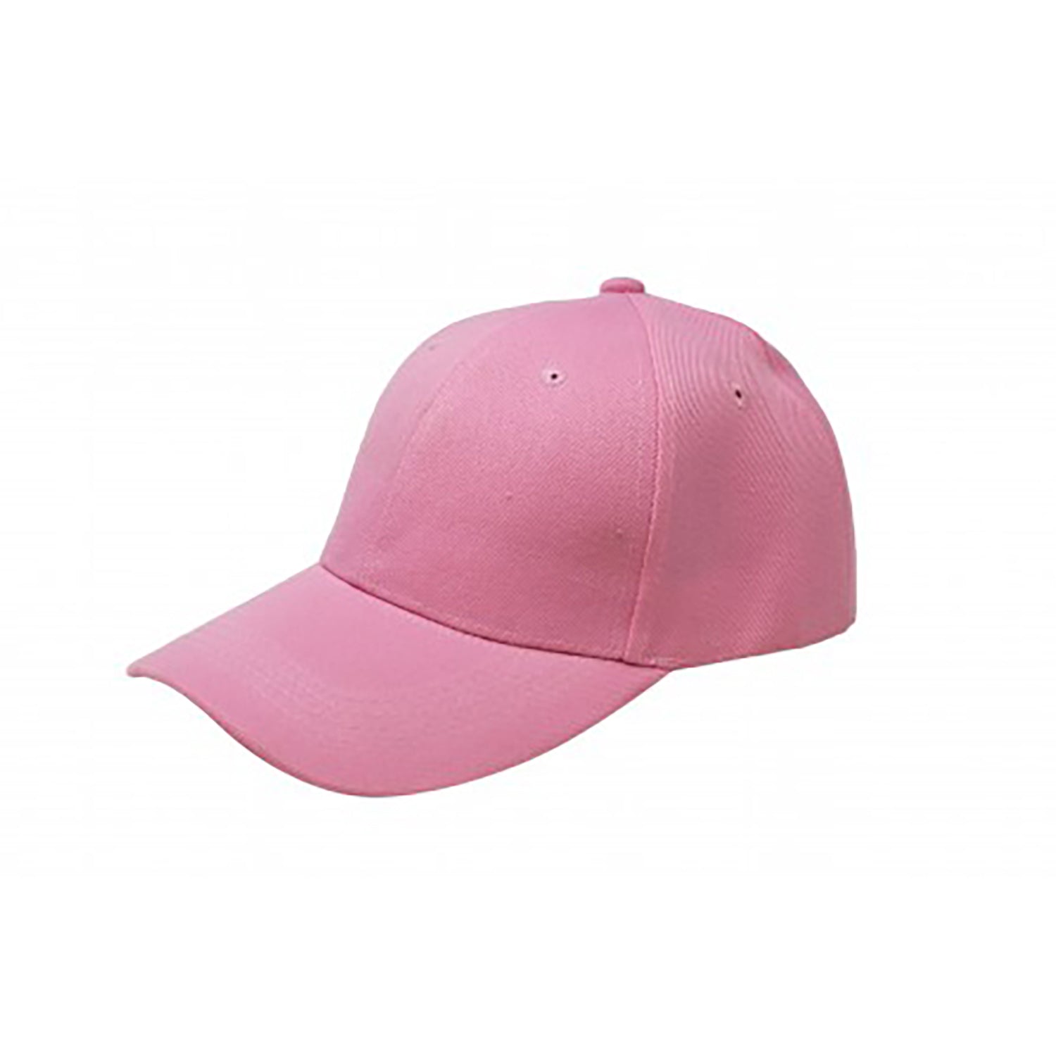 Pack of 6 Plain Baseball Caps Adjustable Casual Style (Pink)