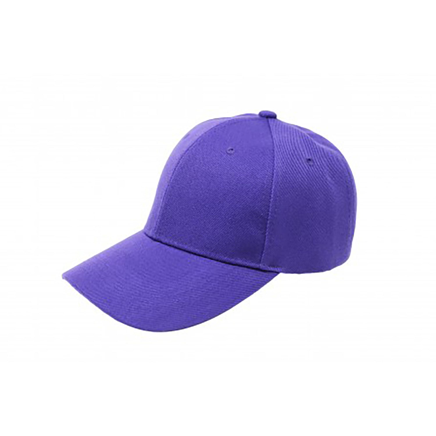 Pack of 6 Plain Baseball Caps Adjustable Casual Style (Purple)